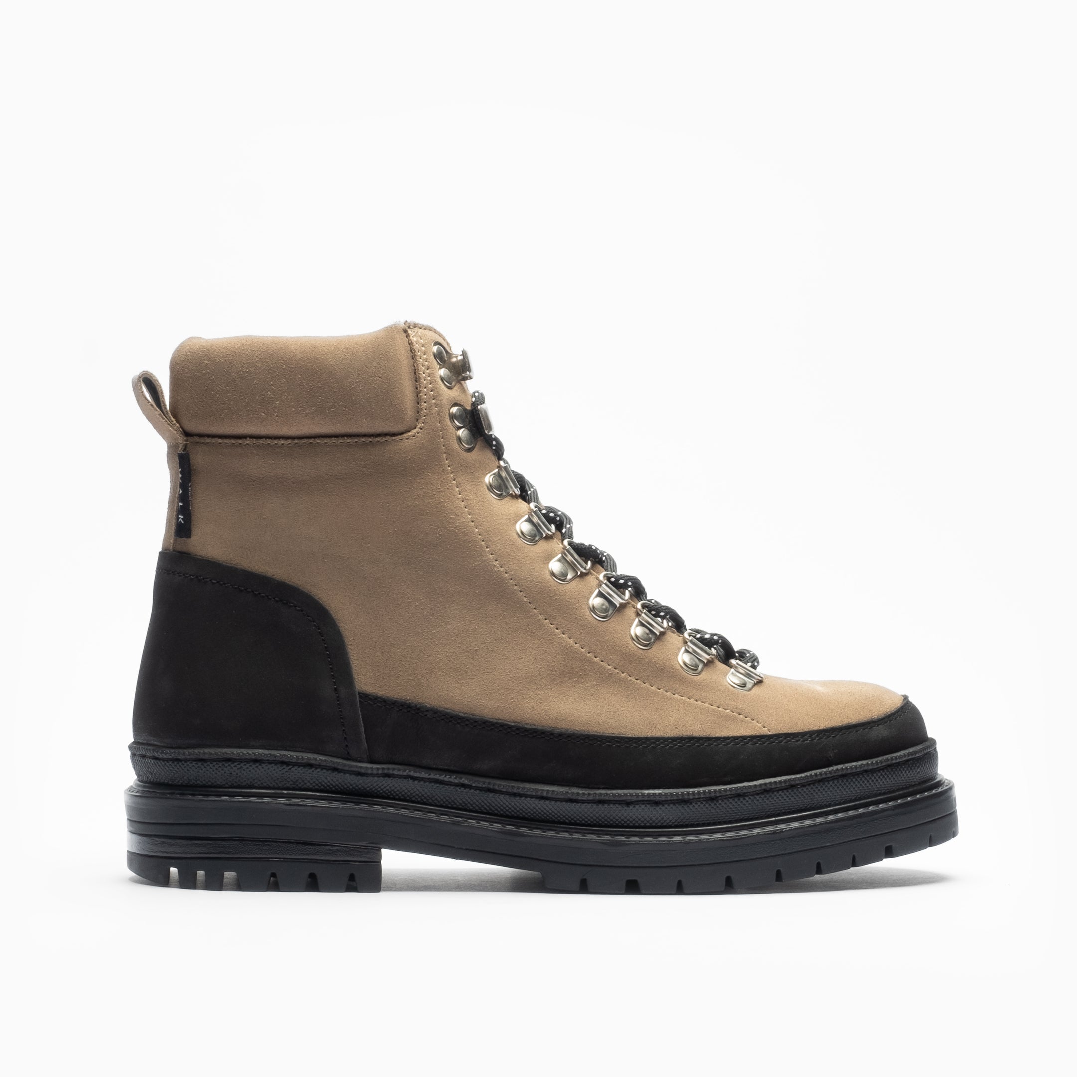Walk London Mens Element Hiking Boot in Taupe Leather