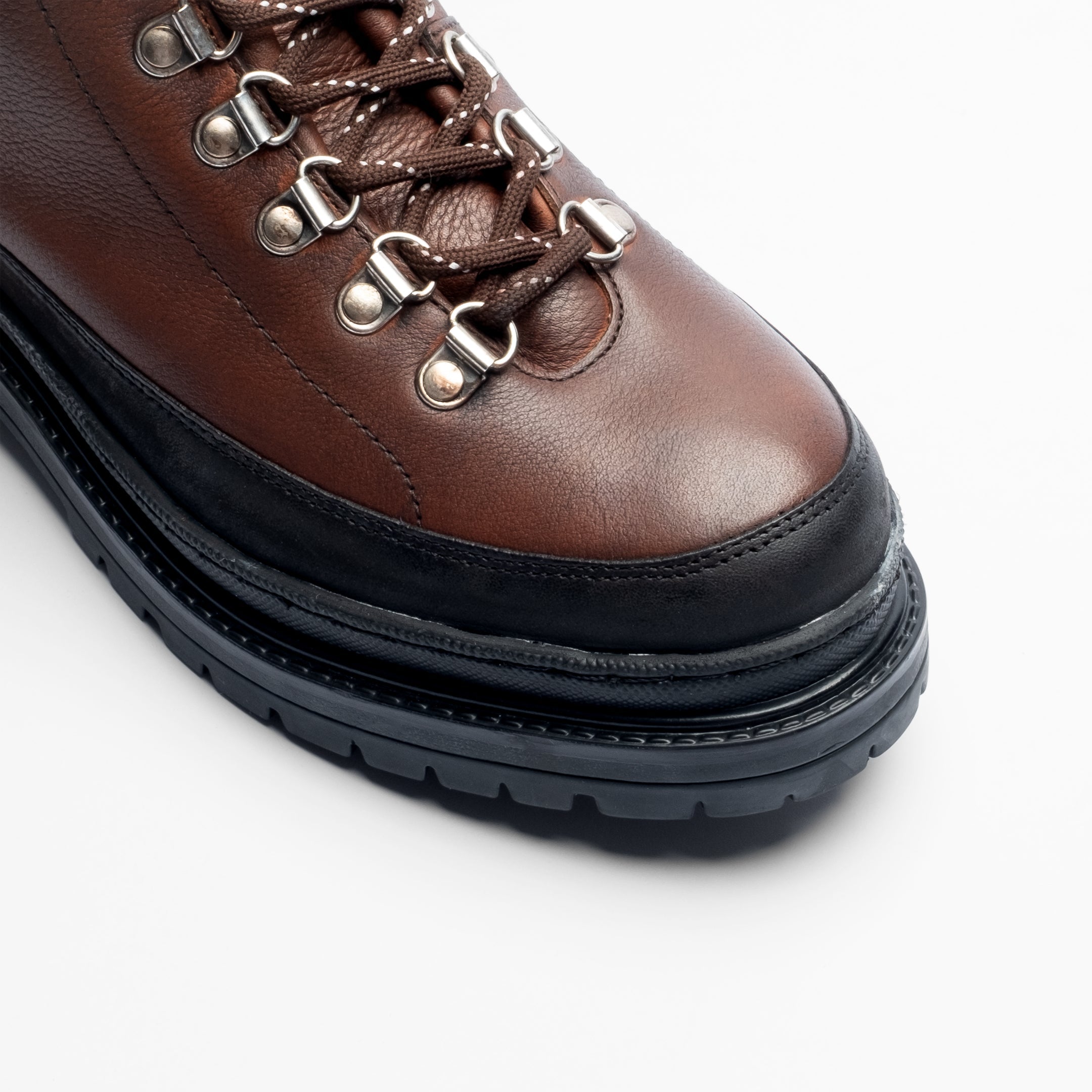 Walk London Mens Element Hiking Boot in Brown Leather