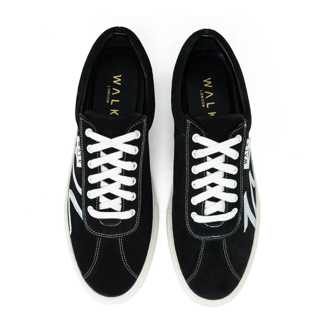 WALK London Hawk Sneaker Black Suede