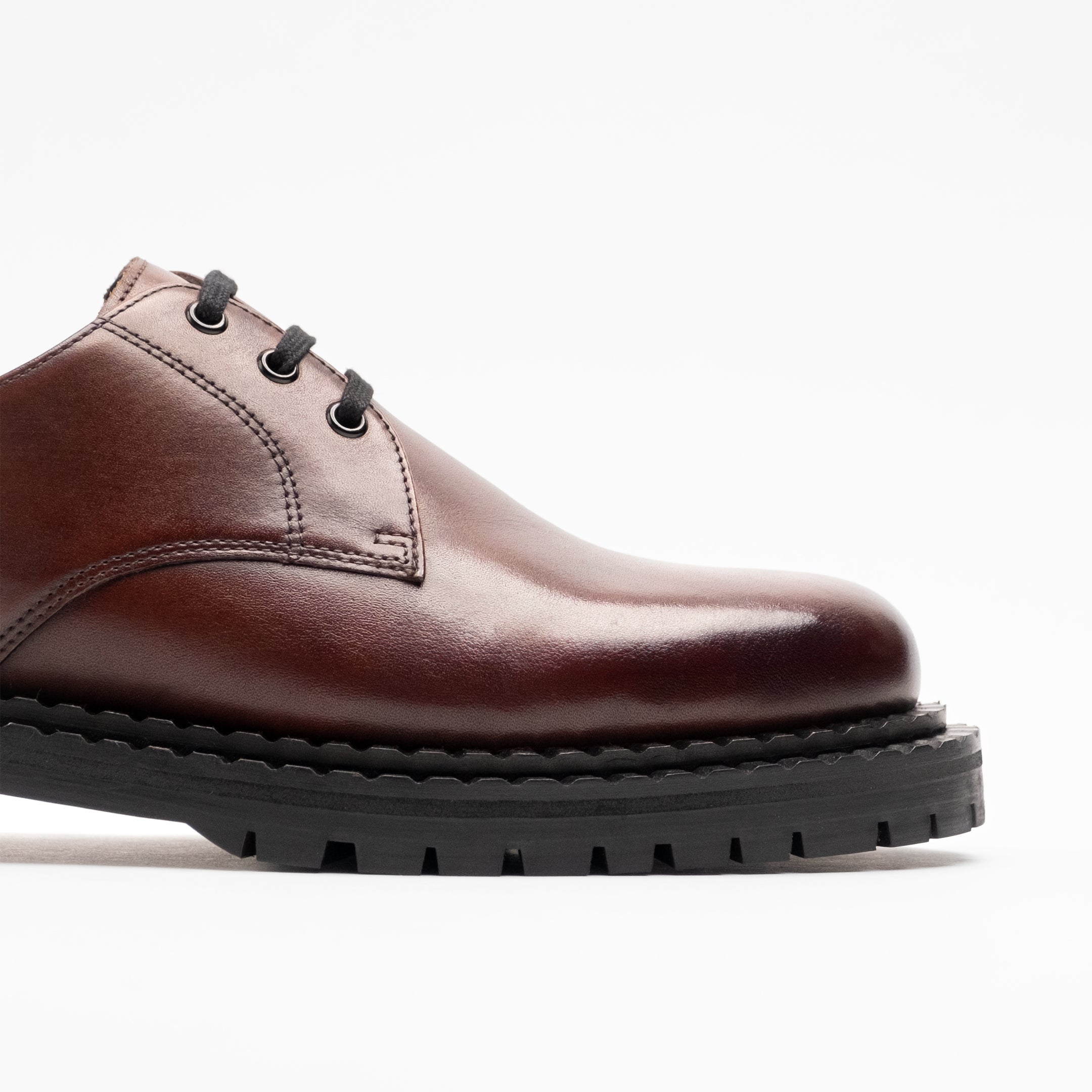 WALK London Mens Jagger Derby Shoe in Brown Leather