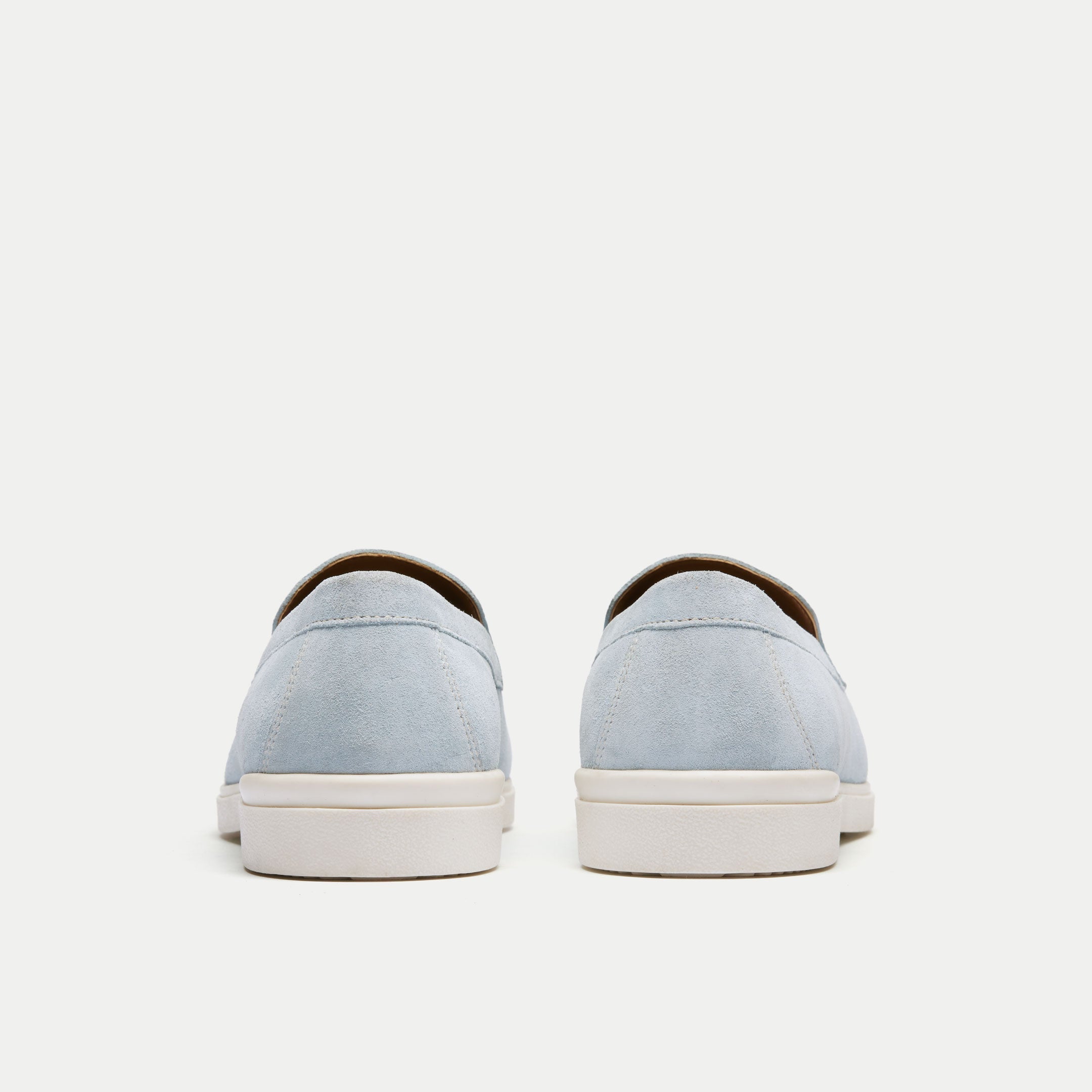 Walk London Mens Joshua Slip On in Light Blue Suede