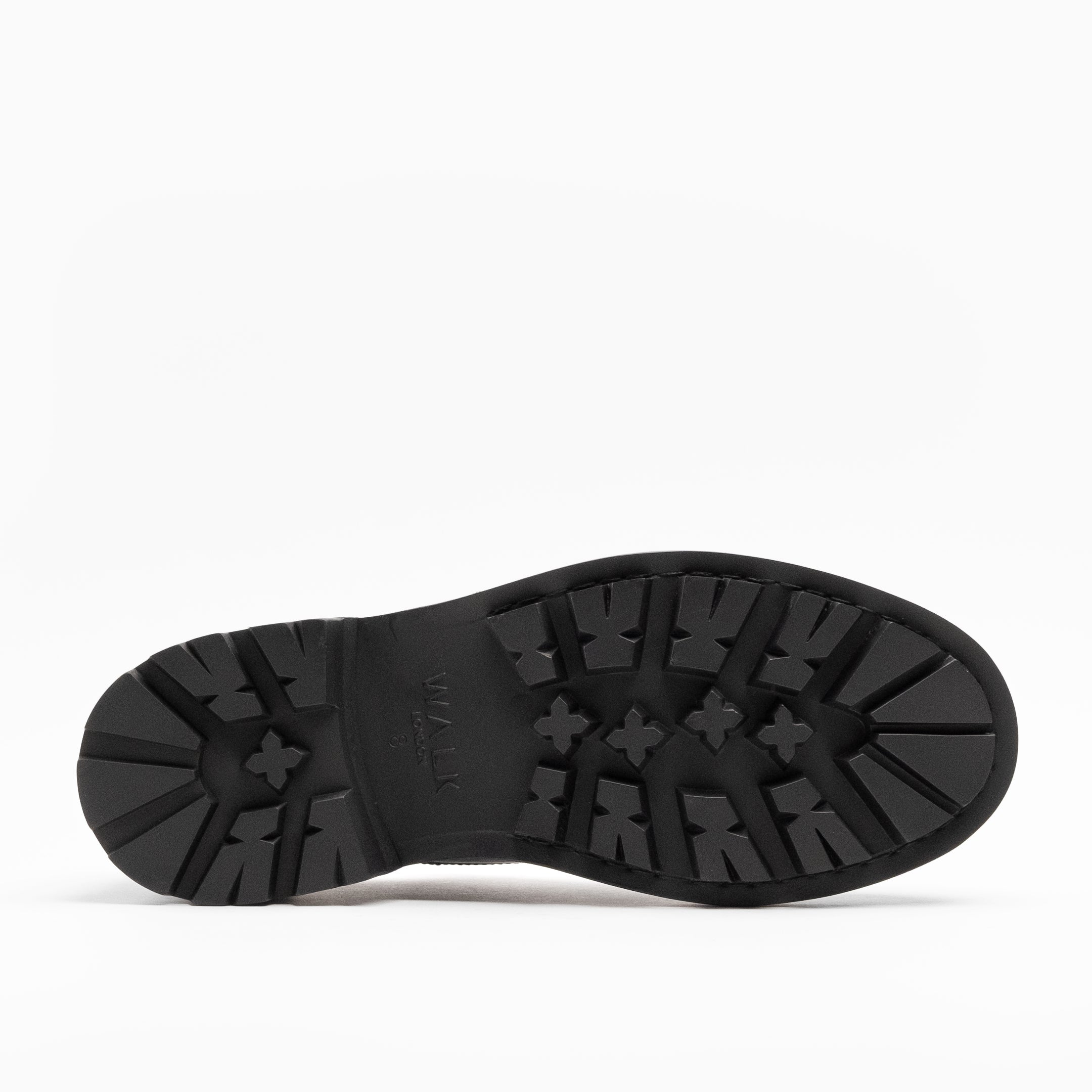 Walk London Mens Justin Monk Shoe in Smooth Black Leather