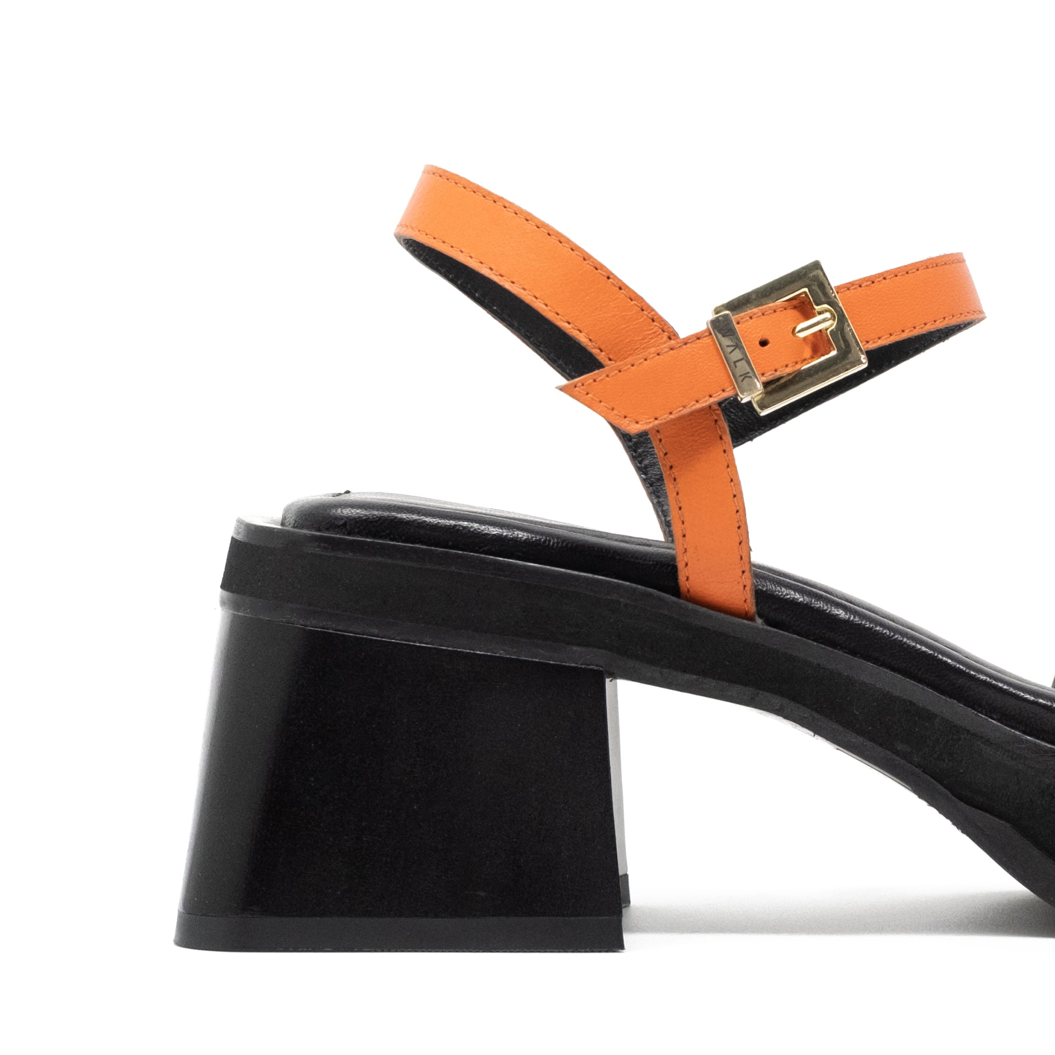 Walk London Lily Ankle Strap Sandal: Block Heel Detail