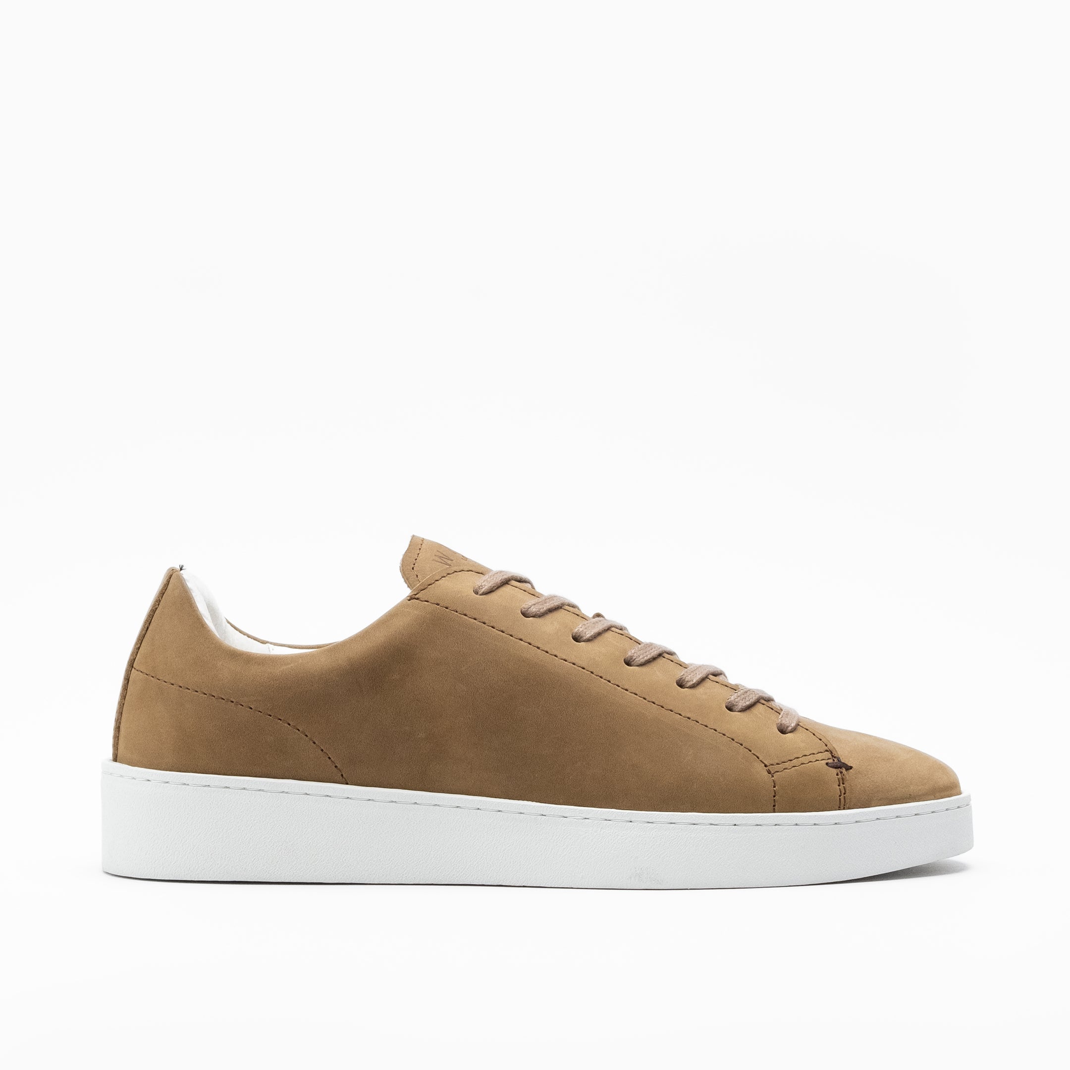 Walk London Mens Marco Trainer in Tan Nubuck