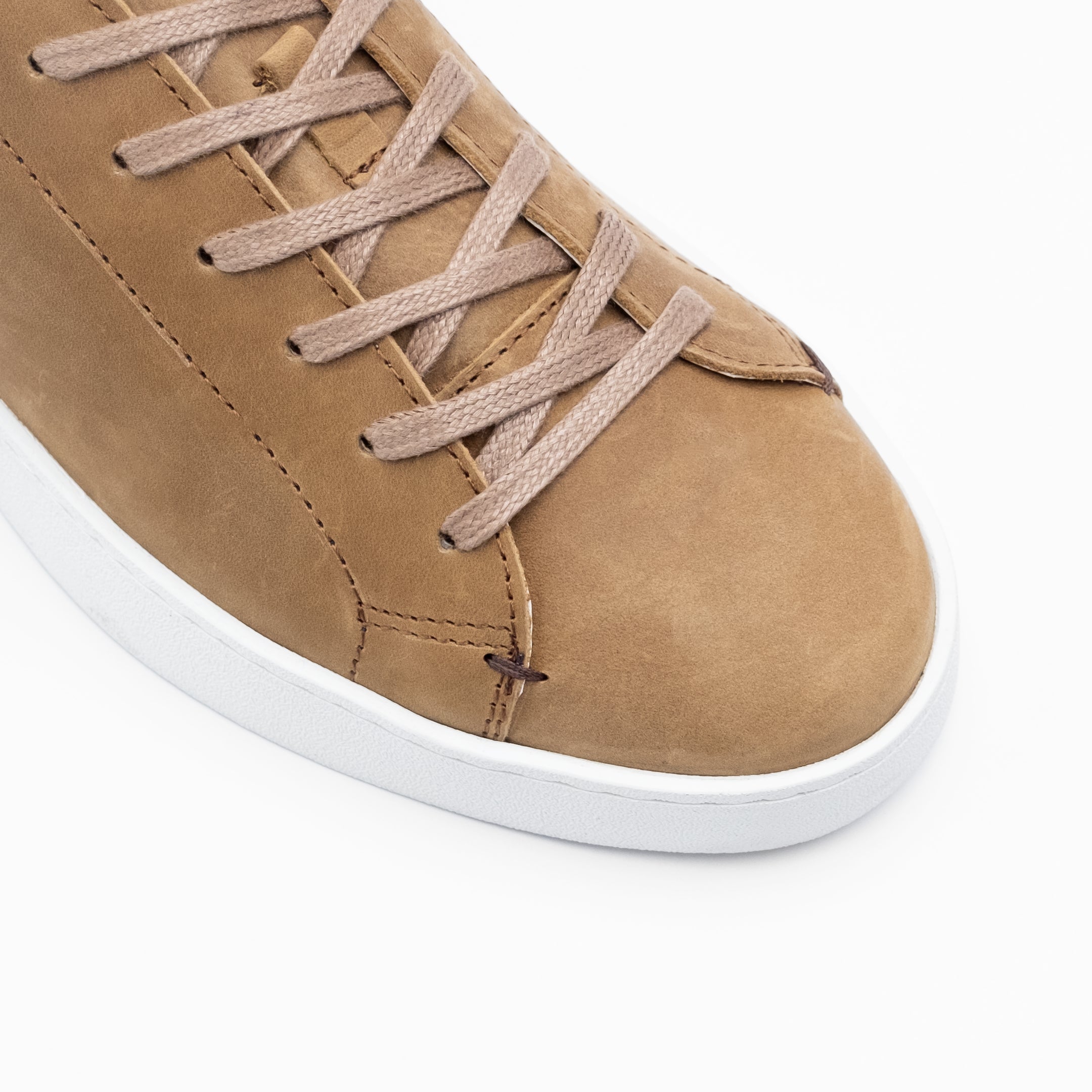 Walk London Mens Marco Trainer in Tan Nubuck