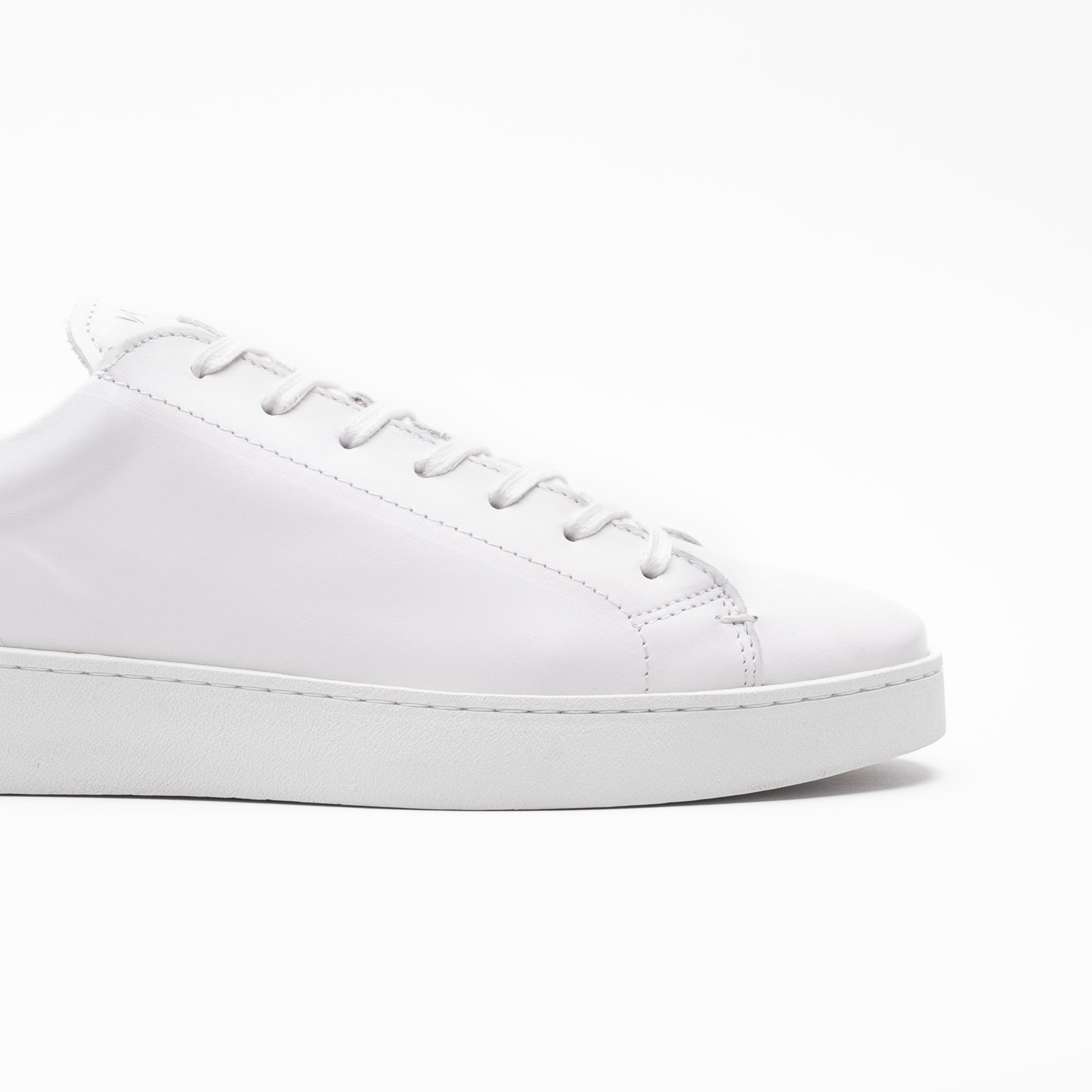 Walk London Mens Marco Trainer in White Leather