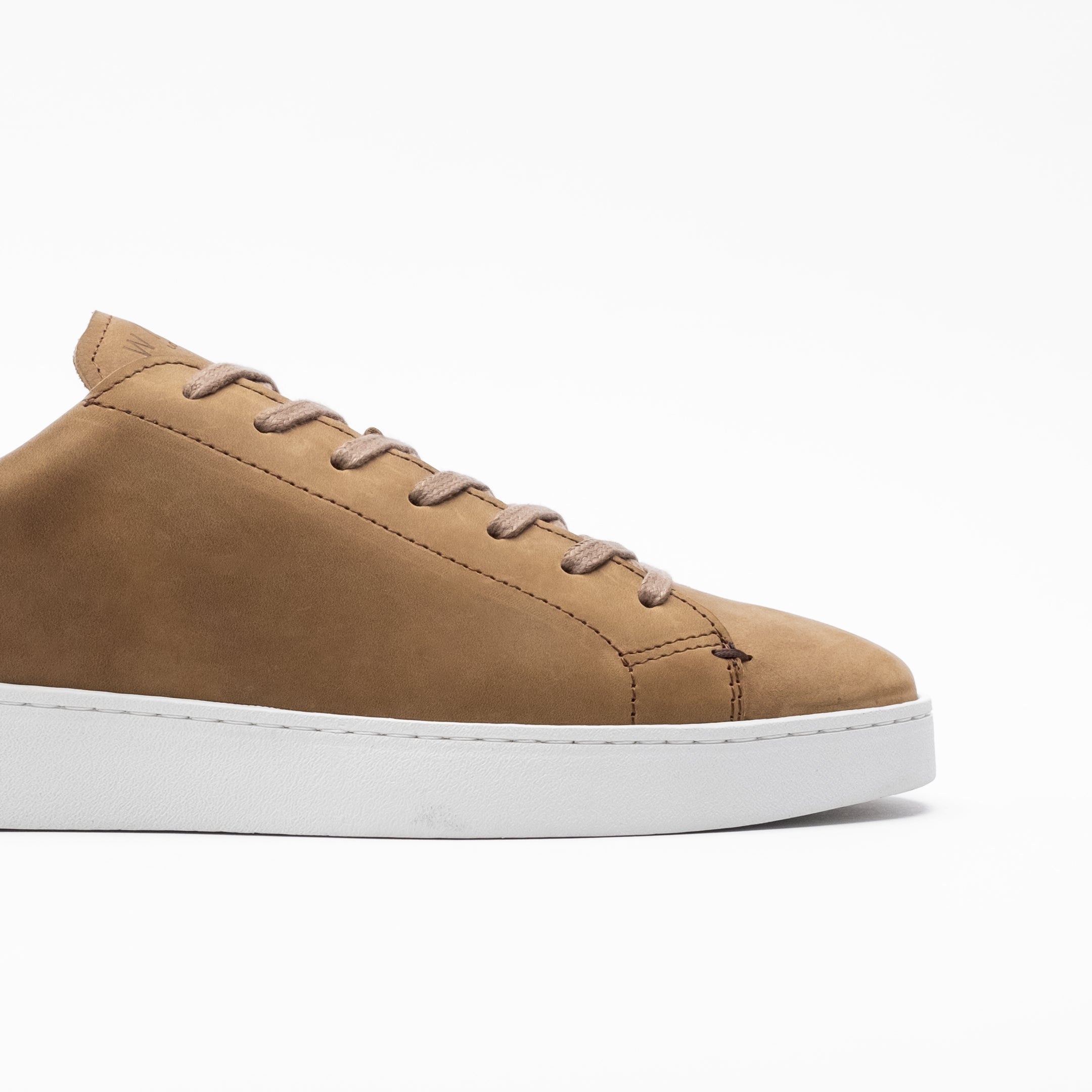 Walk London Mens Marco Trainer in Tan Nubuck