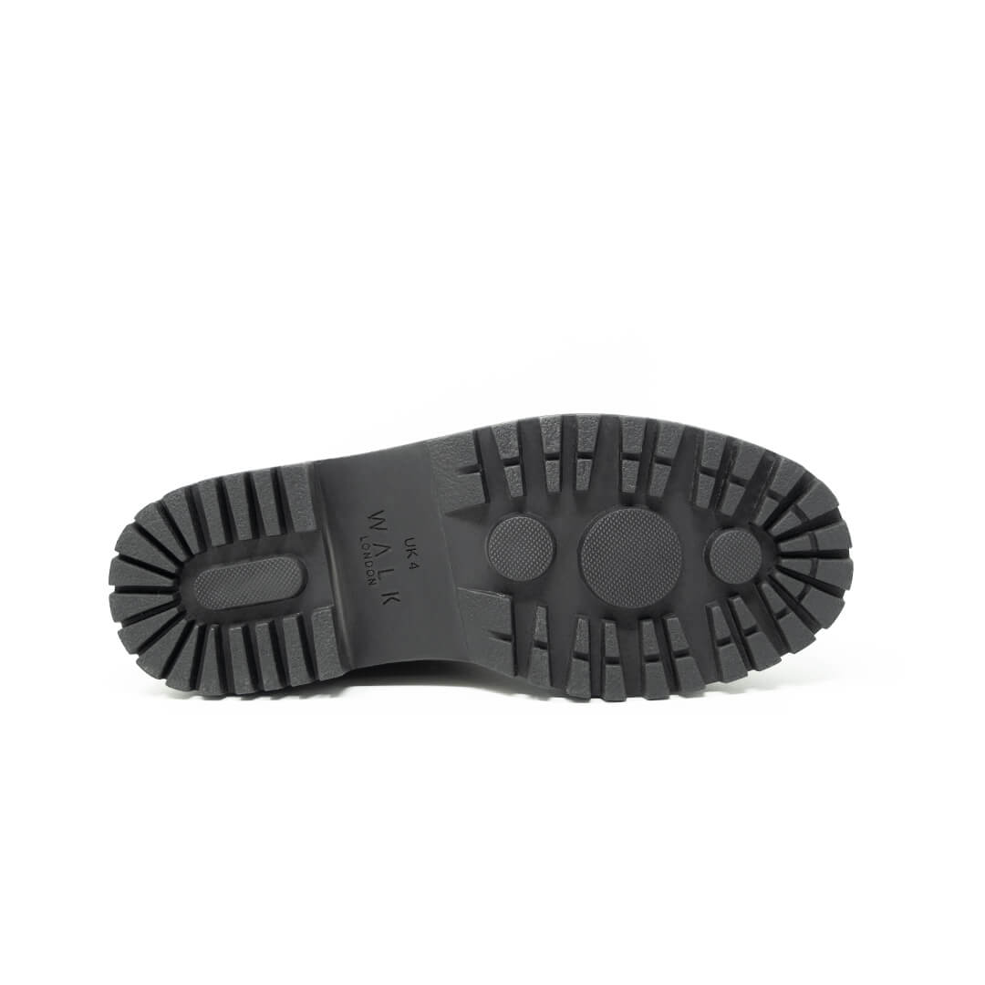 WALK London Margot Zip Boot Black Leather