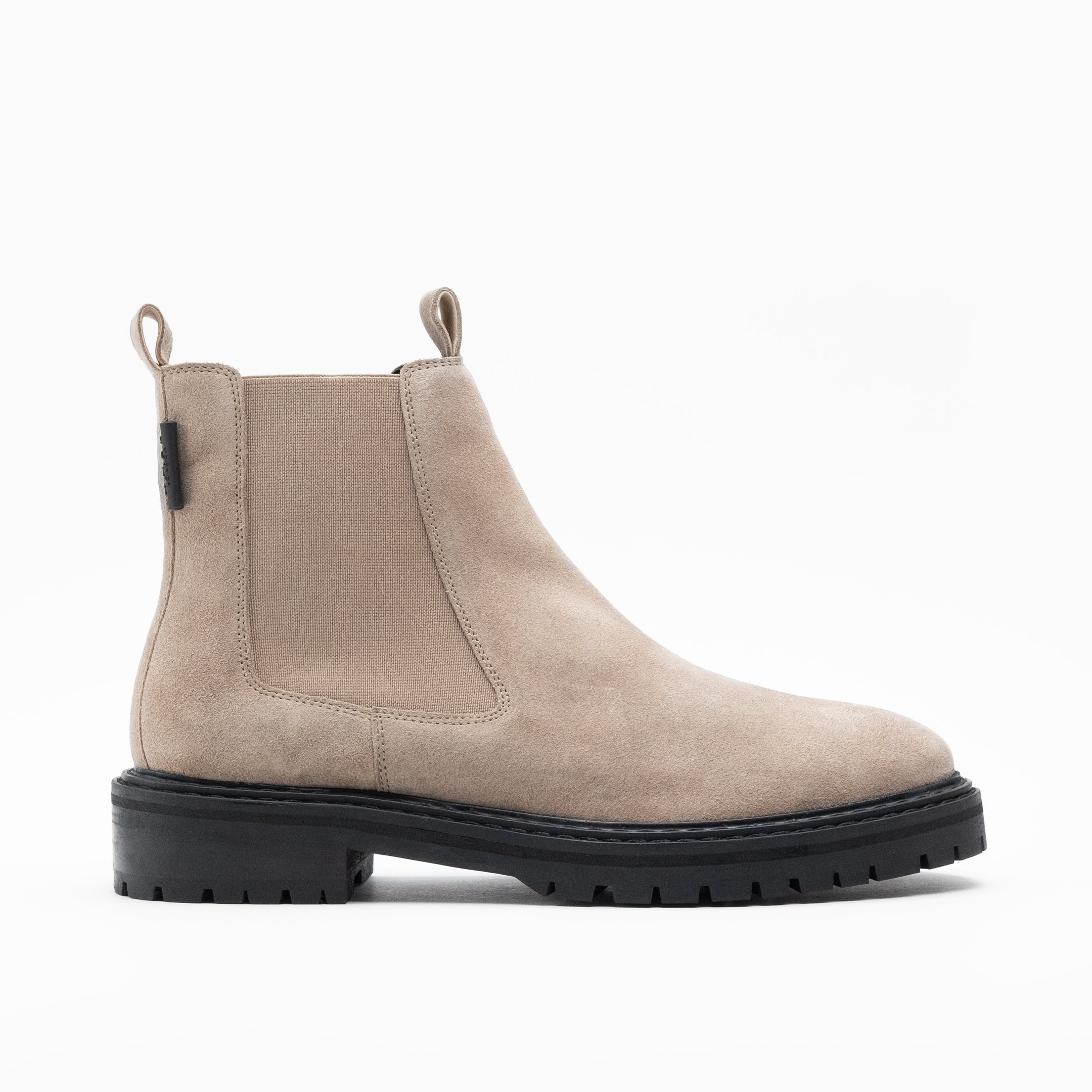Walk London Mens Marino Chelsea Boot in Taupe Suede