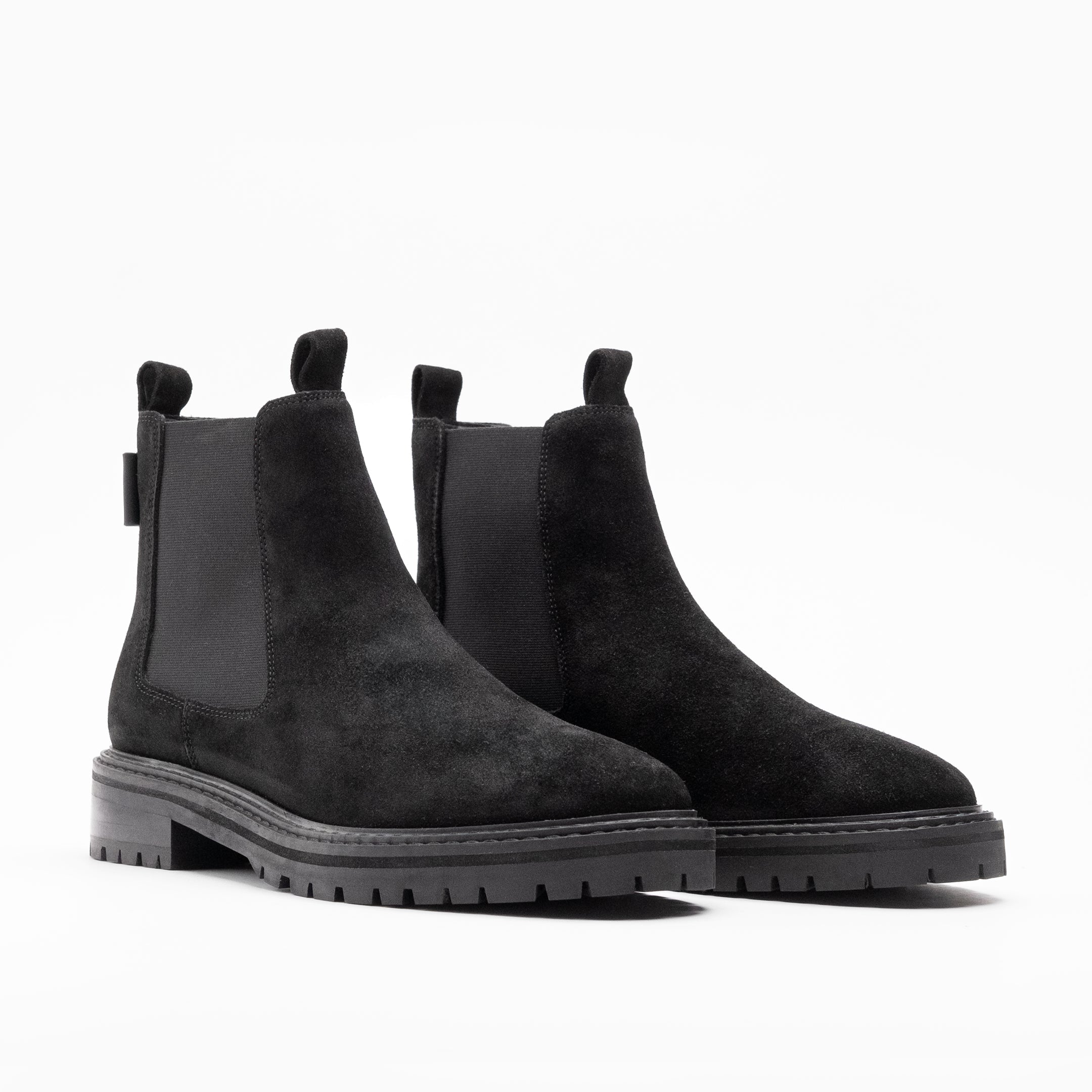 Walk London Mens Marino Chelsea Boot in Black Suede