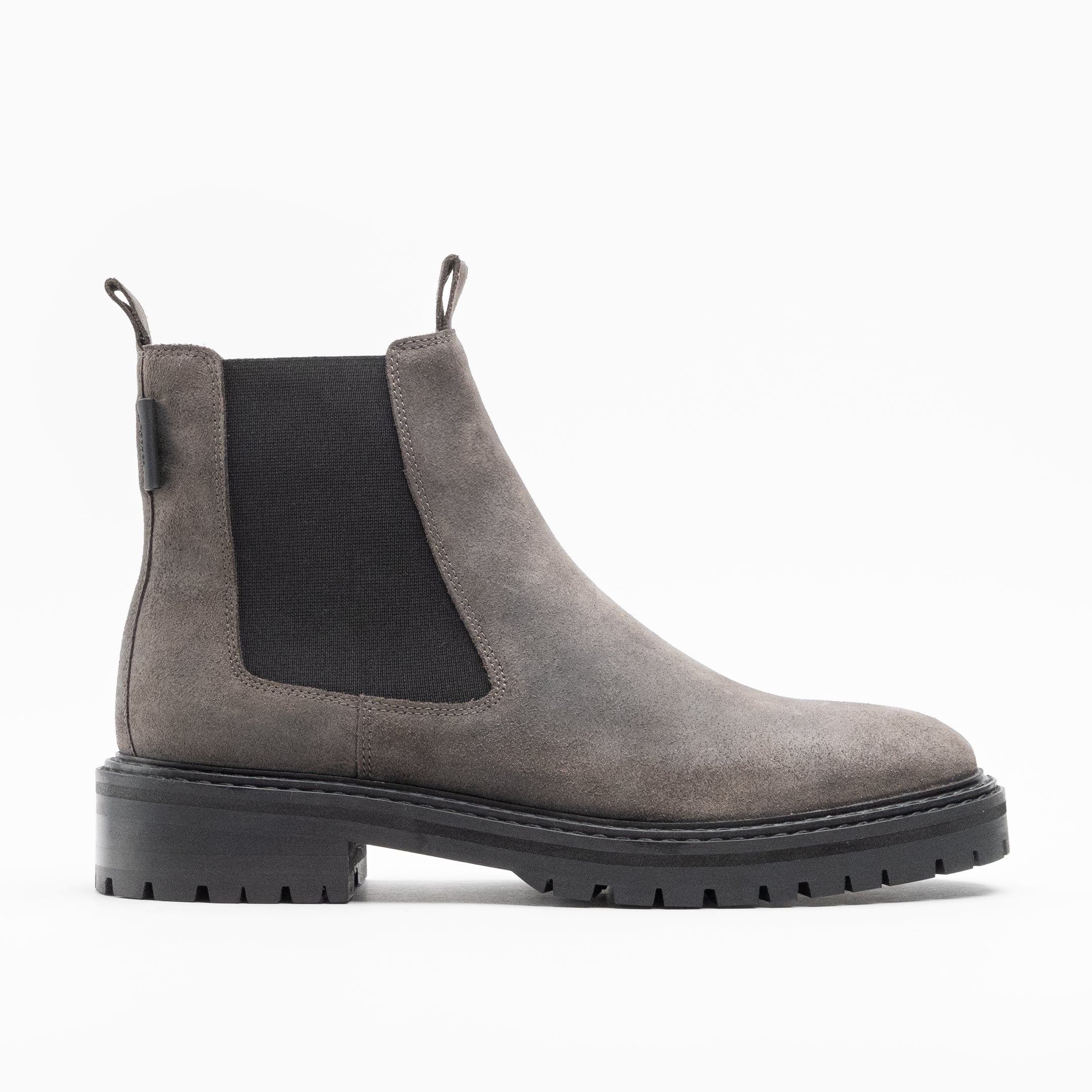 Walk London Mens Marino Chelsea Boot in Grey Suede