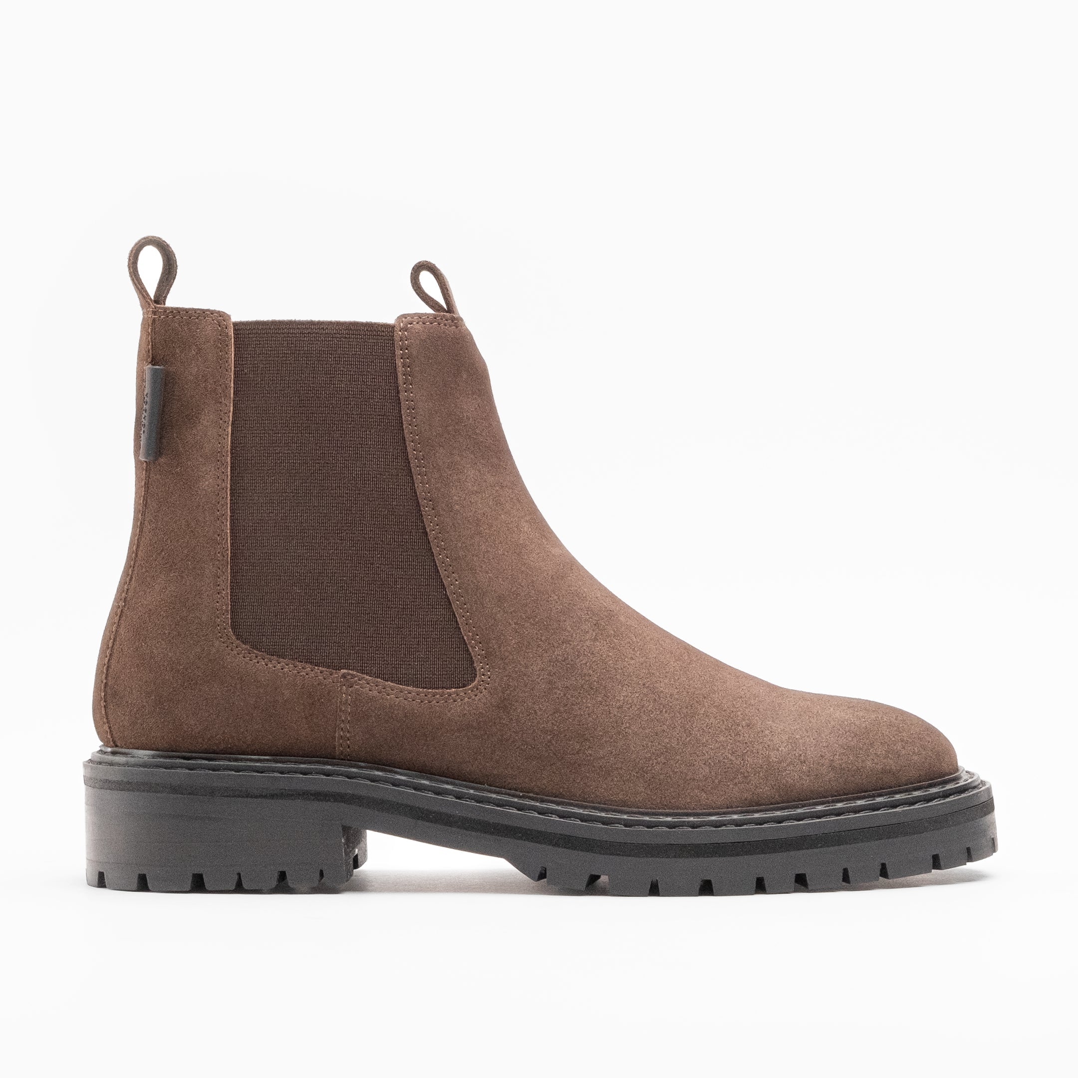 Walk London Mens Marino Chelsea Boot in Brown Suede