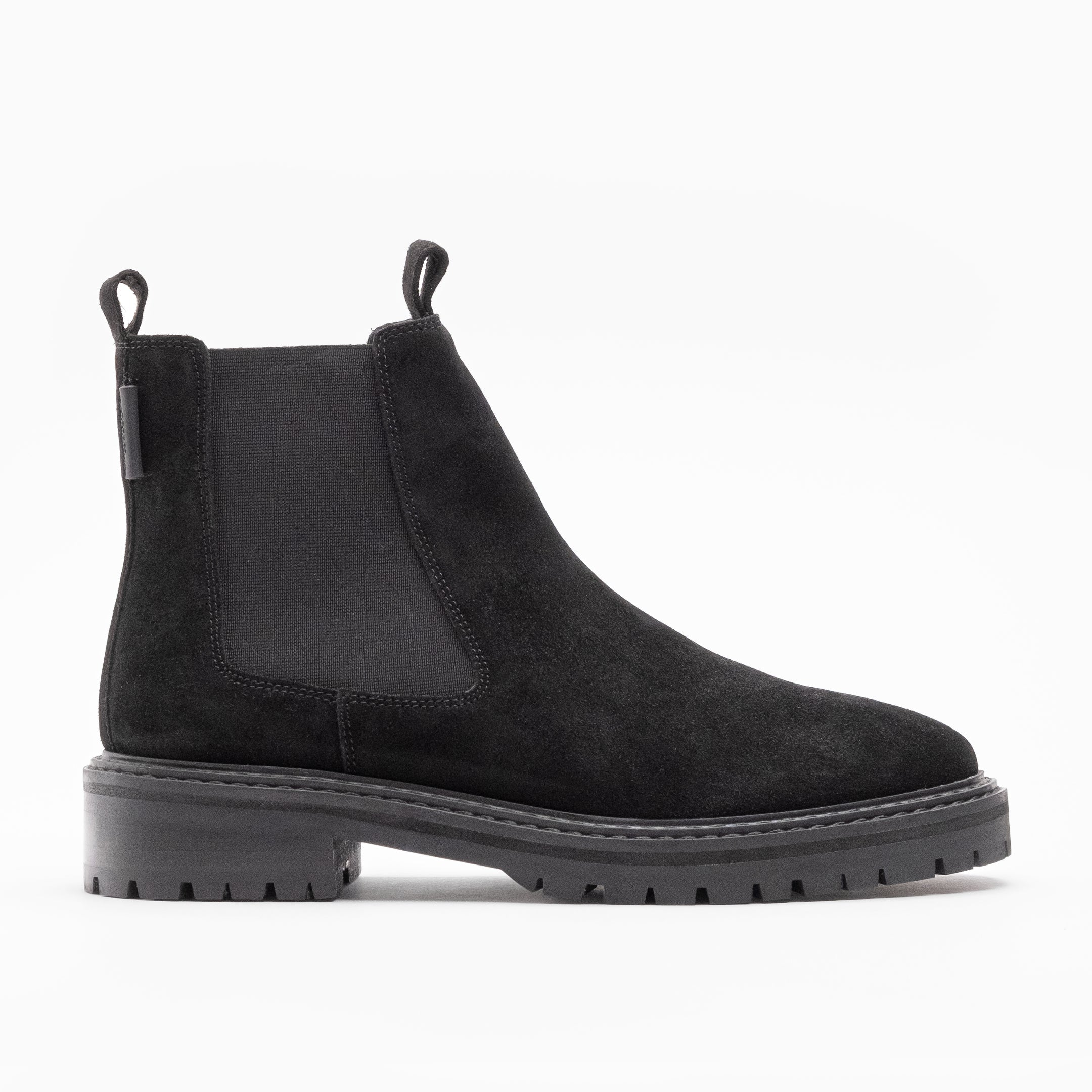 Walk London Mens Marino Chelsea Boot in Black Suede