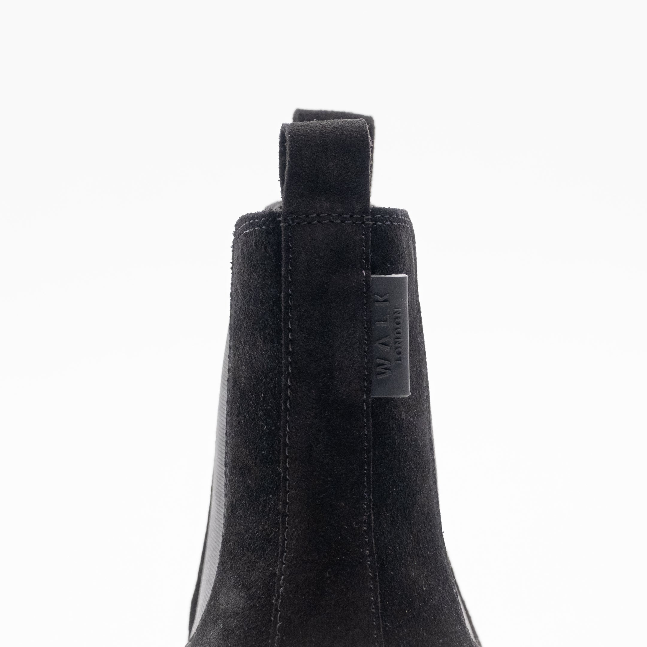 Walk London Mens Marino Chelsea Boot in Black Suede