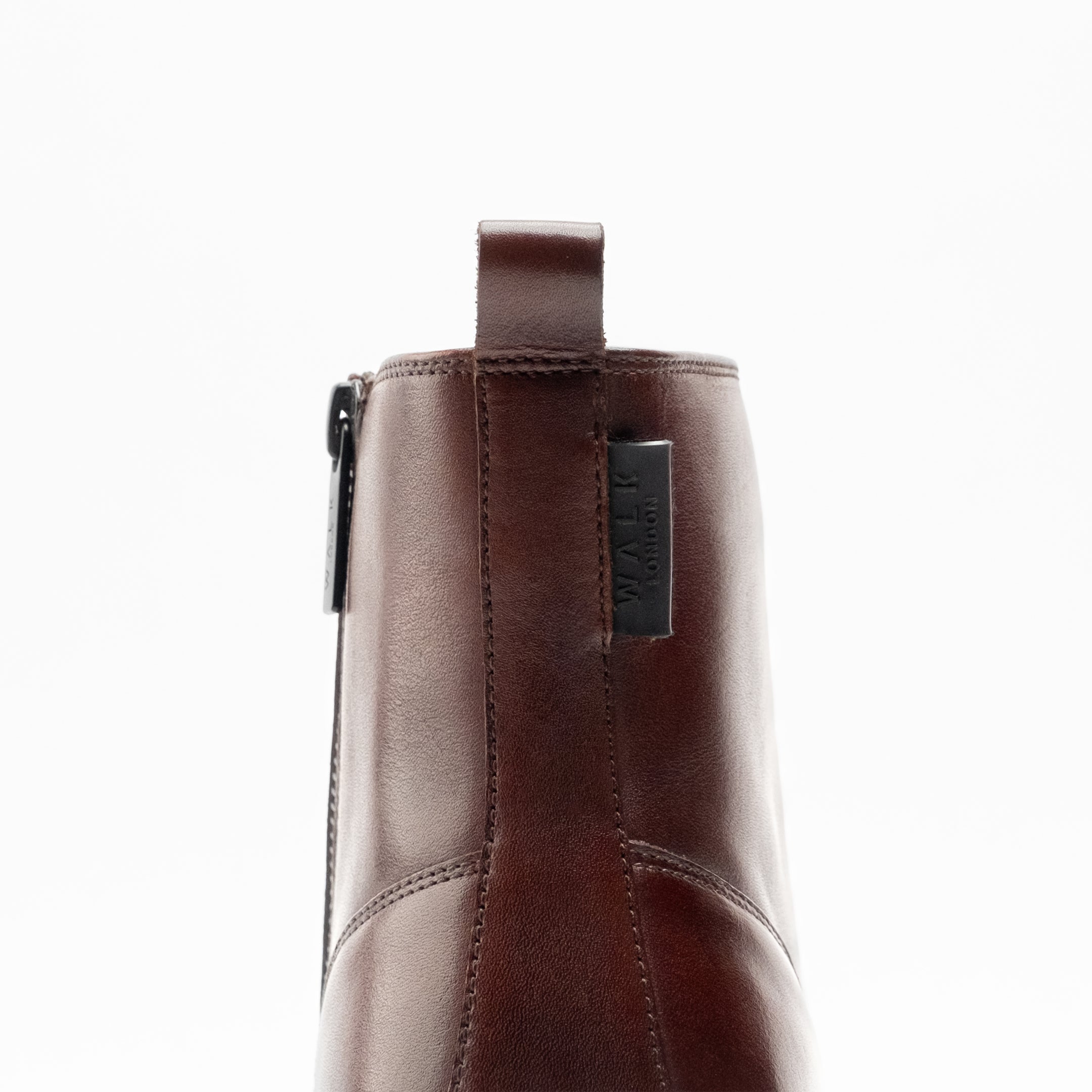 Walk London Mens Marino Lace Boot in Brown Leather