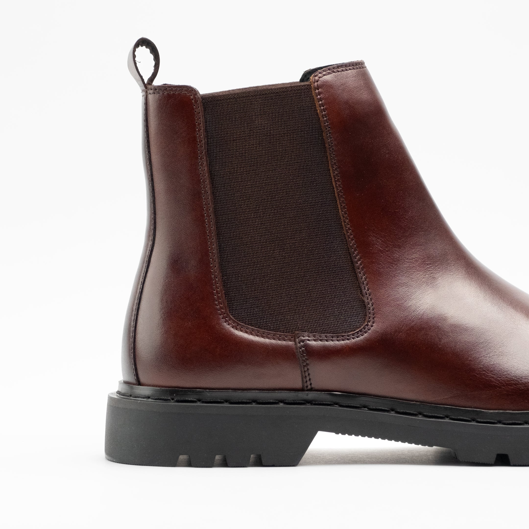 Walk London Mens Milano Chelsea Boot in Brown Leather