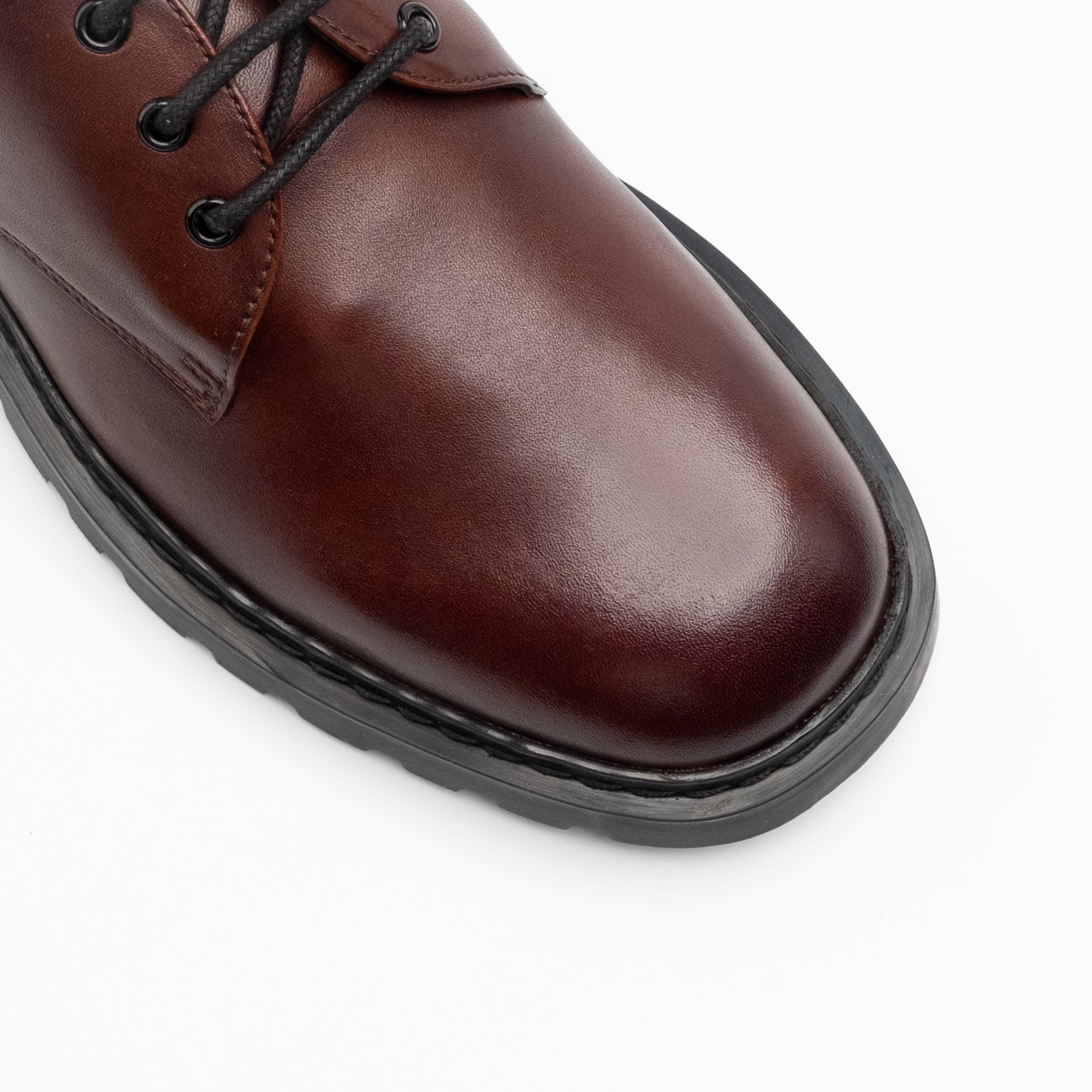 Walk London Mens Milano Derby Shoe in Brown Leather