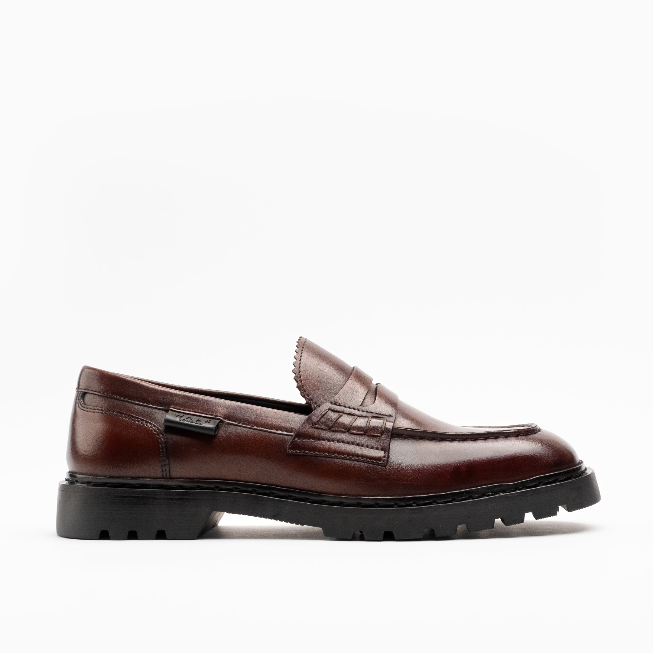 Walk London Mens - Milano Saddle Loafer - Brown Leather