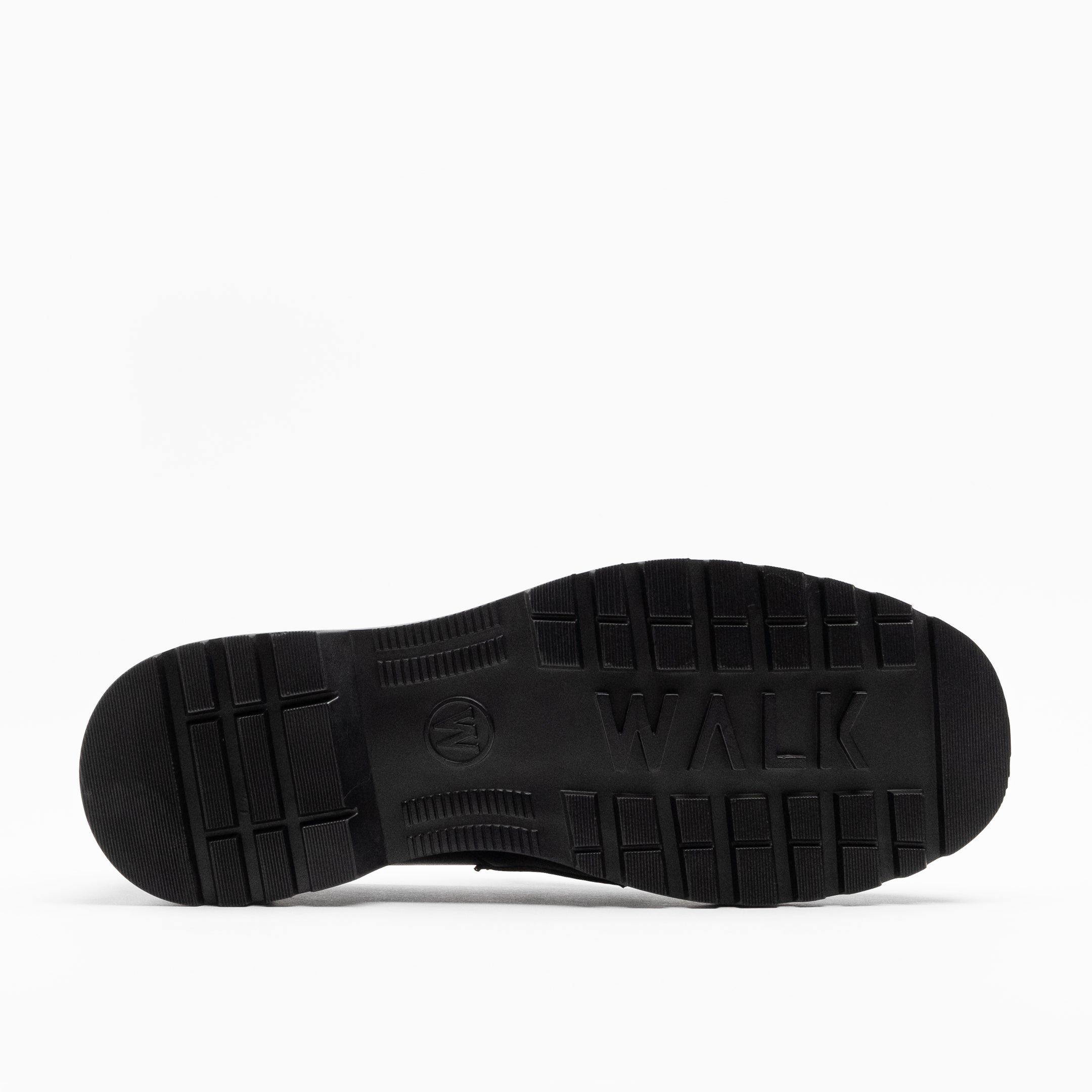 Walk London Mens - Milano Saddle Loafer - Black Leather