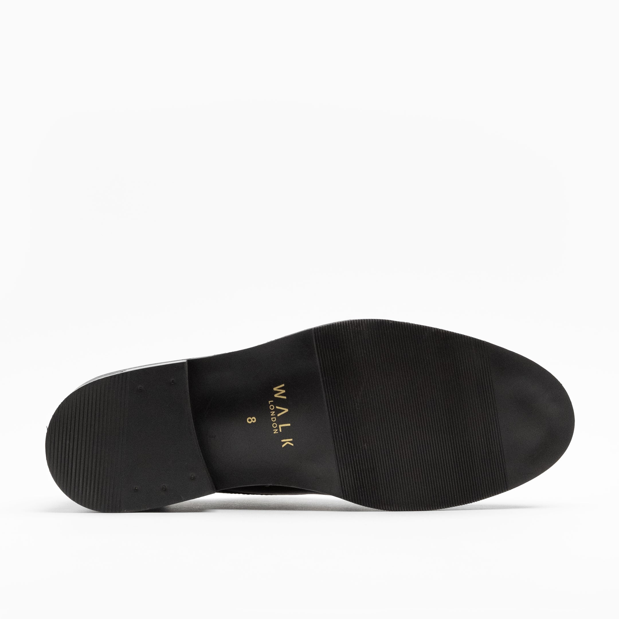 Walk London Mens Oliver Derby Shoe in Black Leather