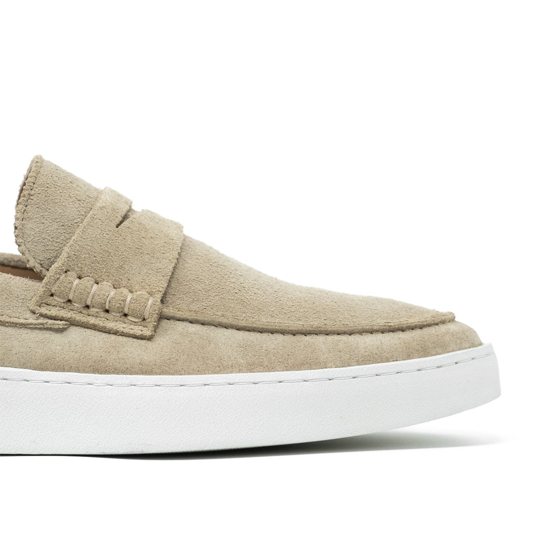 WALK London Mens Paolo Loafer Stone Suede Fton
