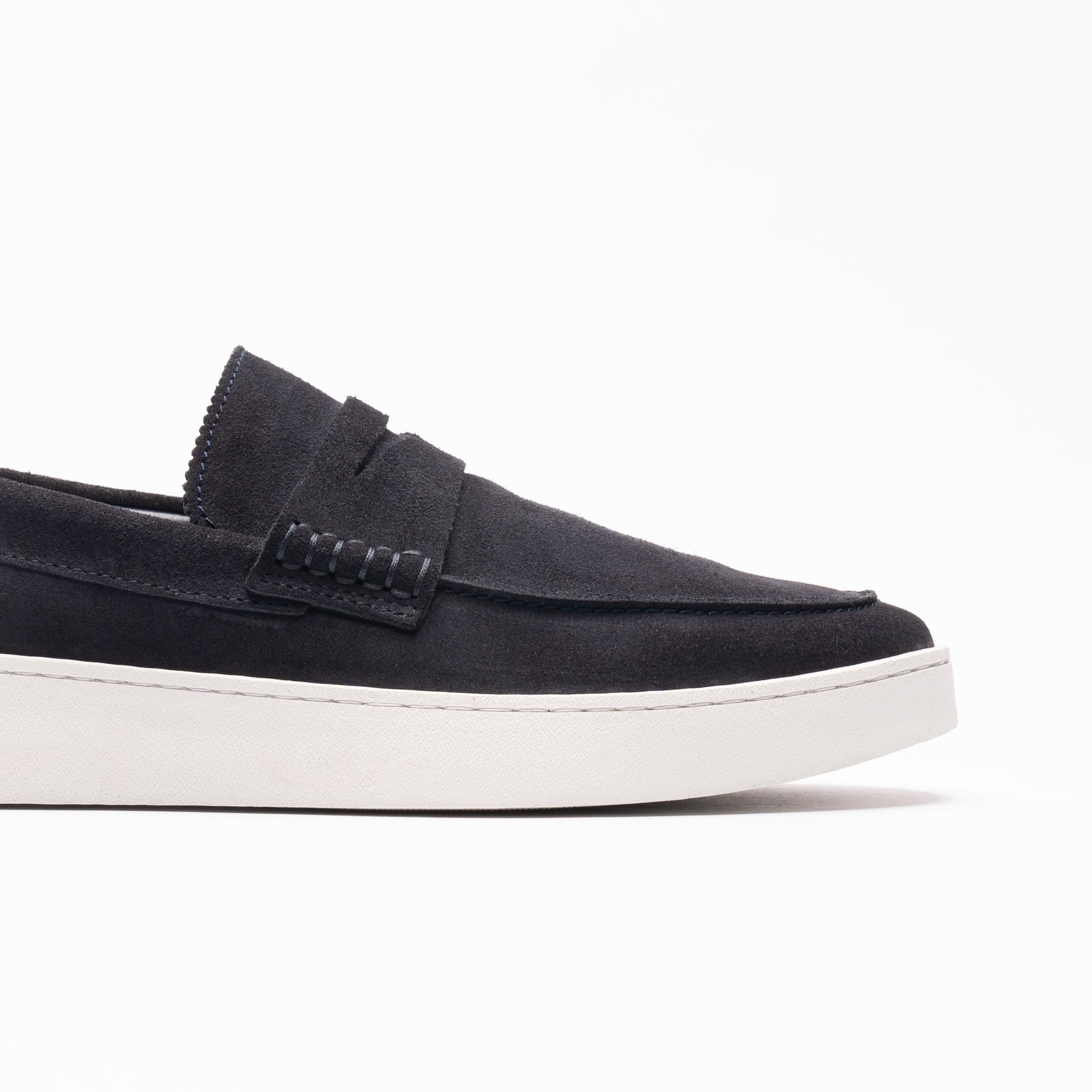 WALK London Mens Paolo Loafer Navy Suede