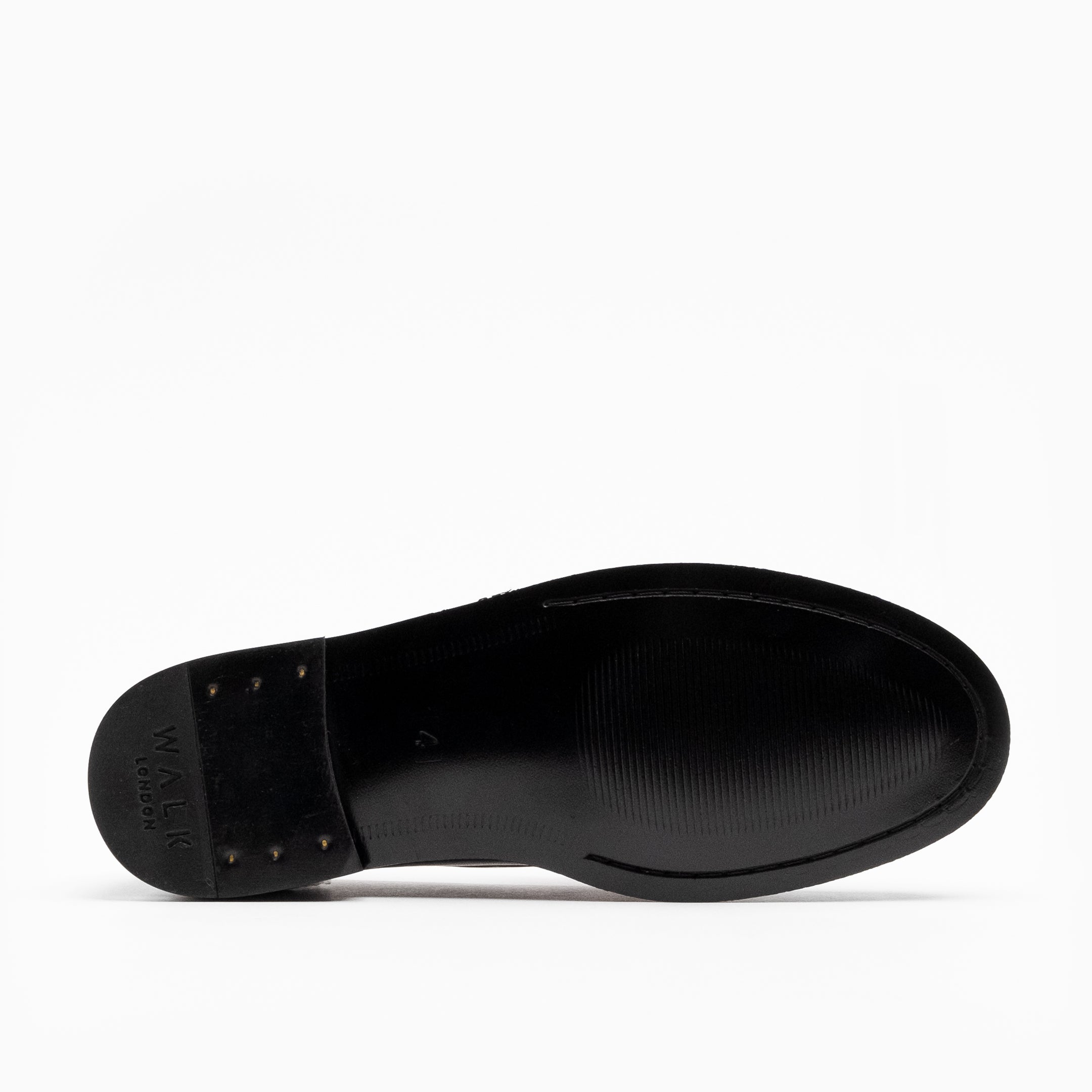 Walk London Women's Rhea Trim Loafer in Black Leather