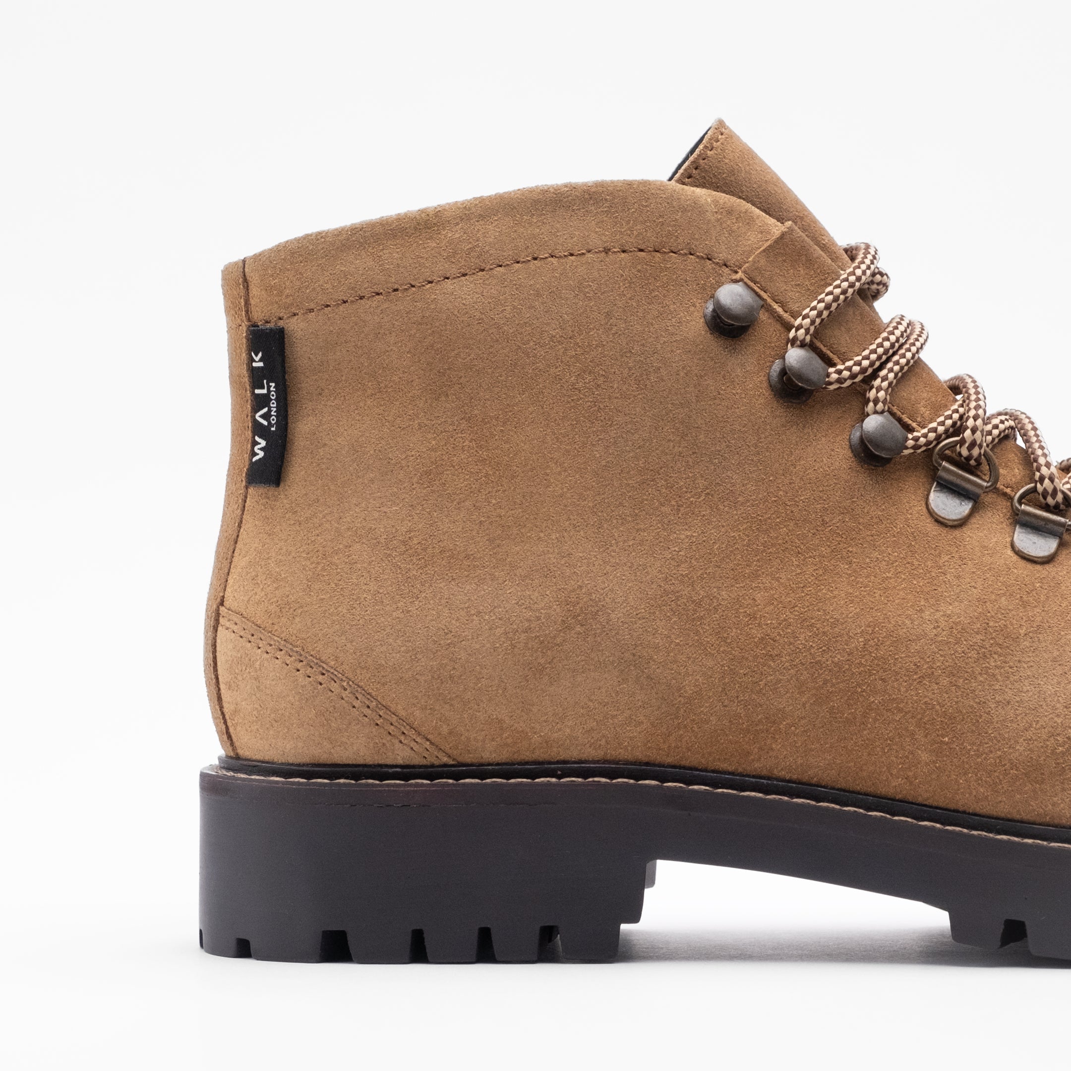 Walk London Mens Sean Low Hiker in Tan Suede