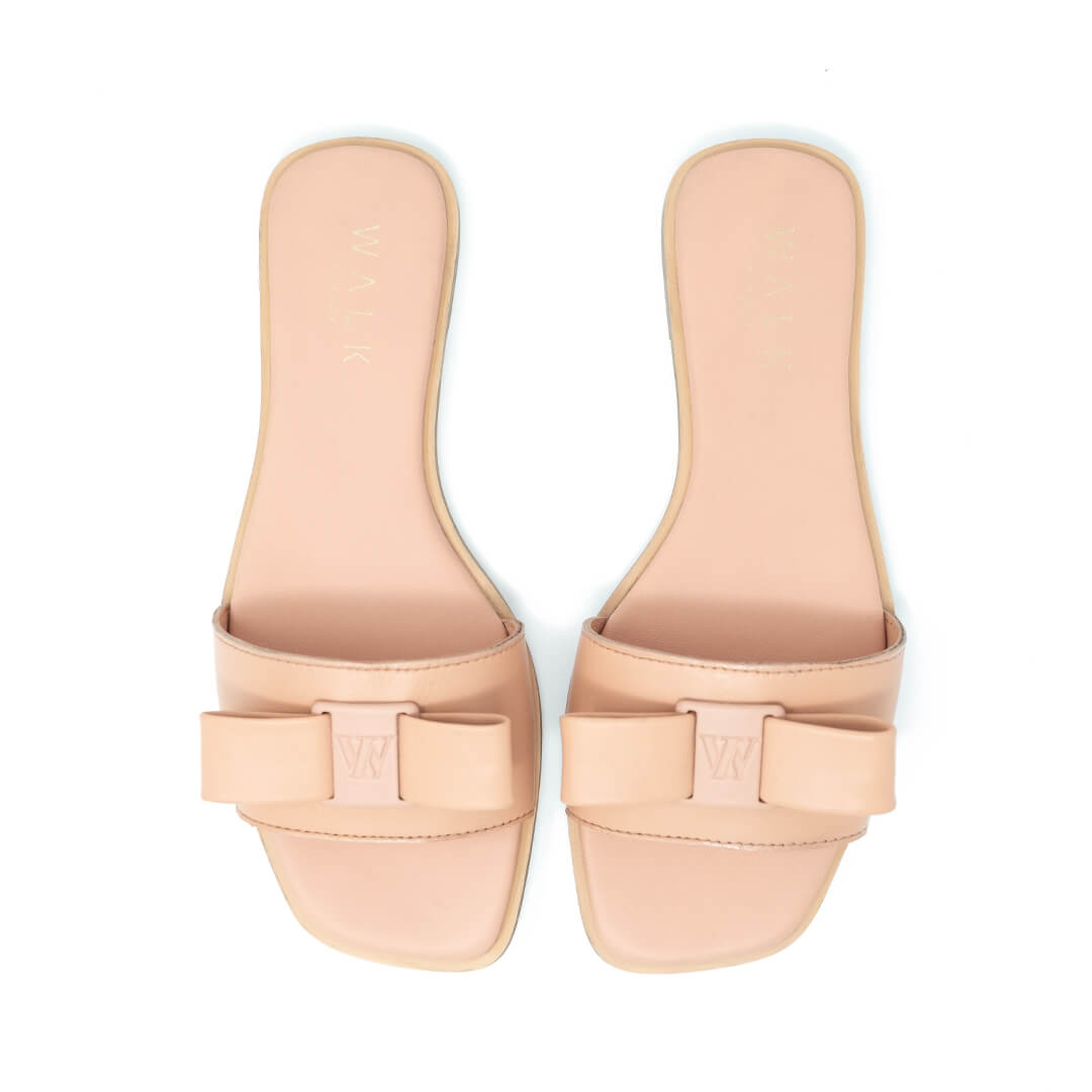WALK London St Tropez Bow Mango Leather
