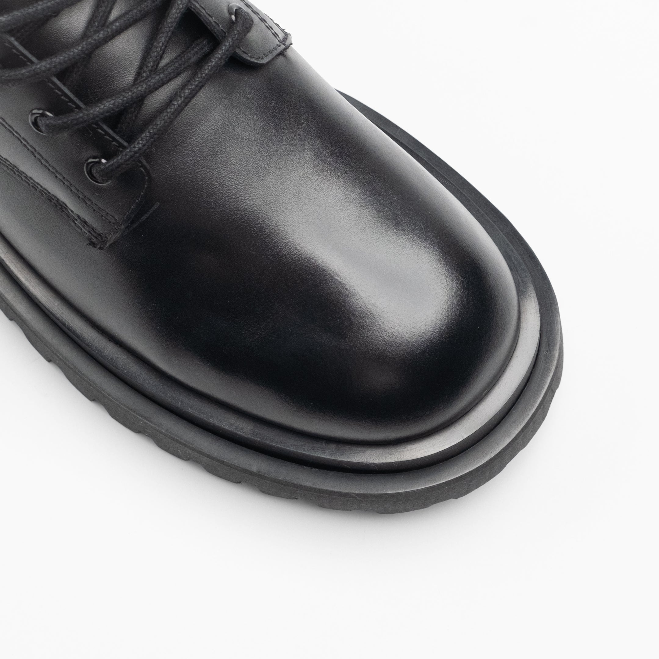 Walk London Mens - Sully Lace Boot - Black Leather