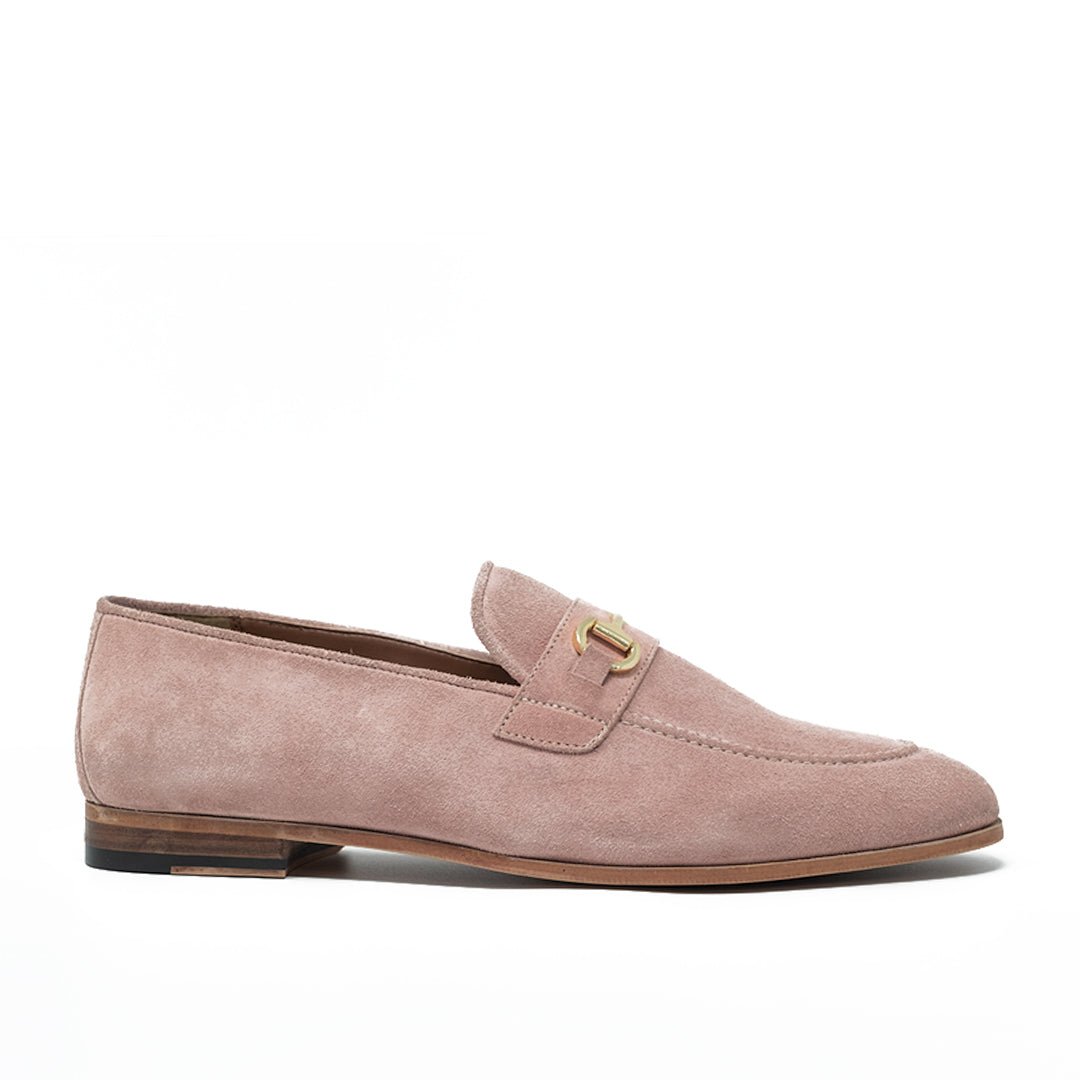 Mens pink deals suede loafers