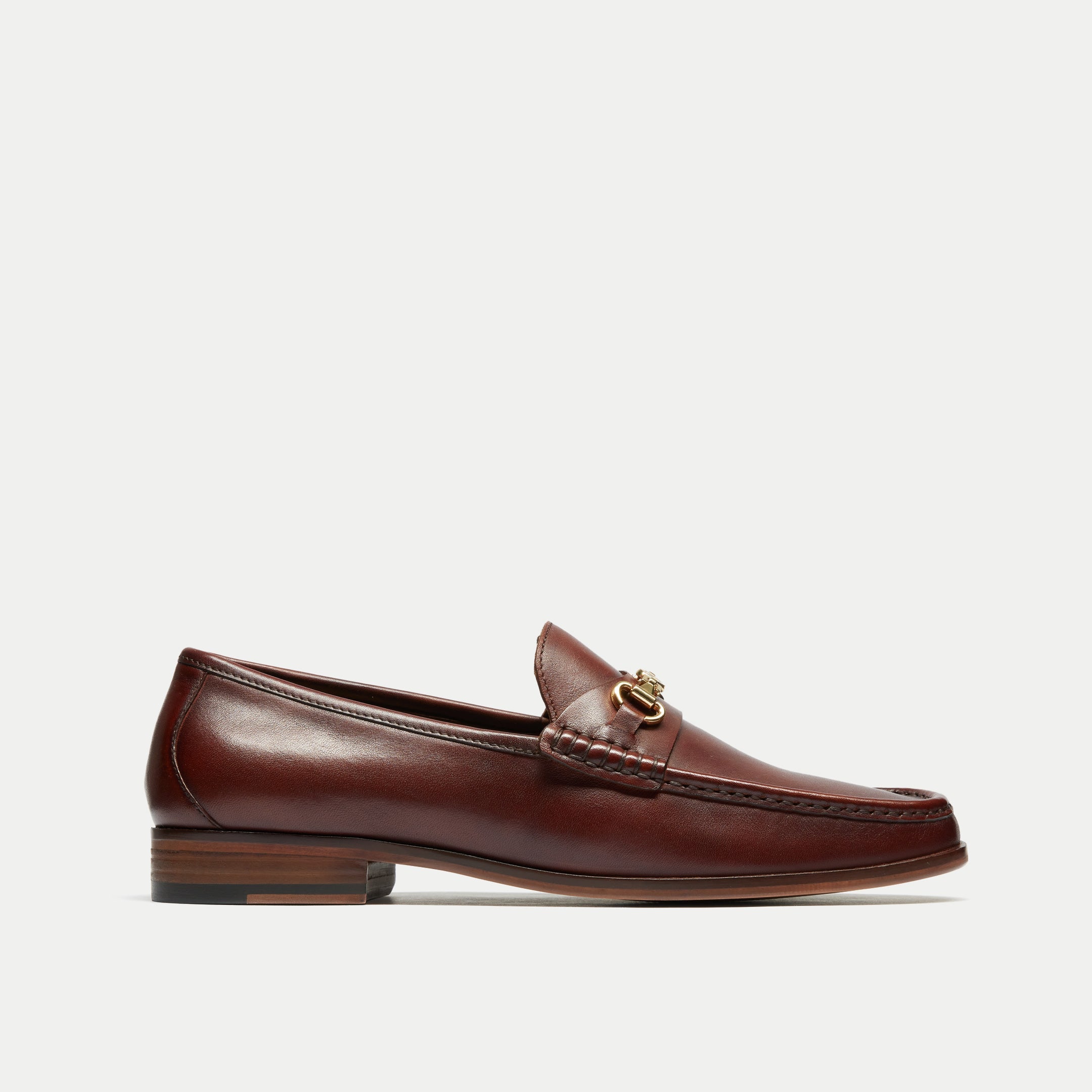 Walk London Mens Tino Trim Loafer in Brown Leather