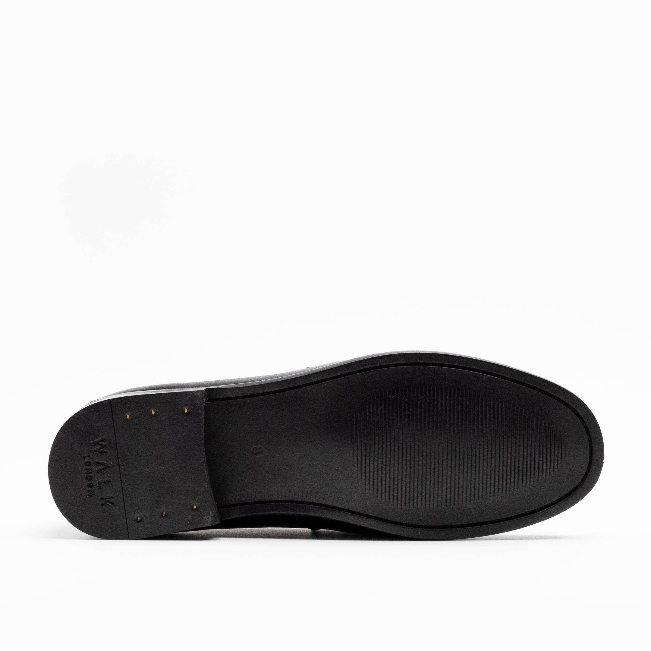 Walk London Mens - Tino Trim Loafer - Black Leather