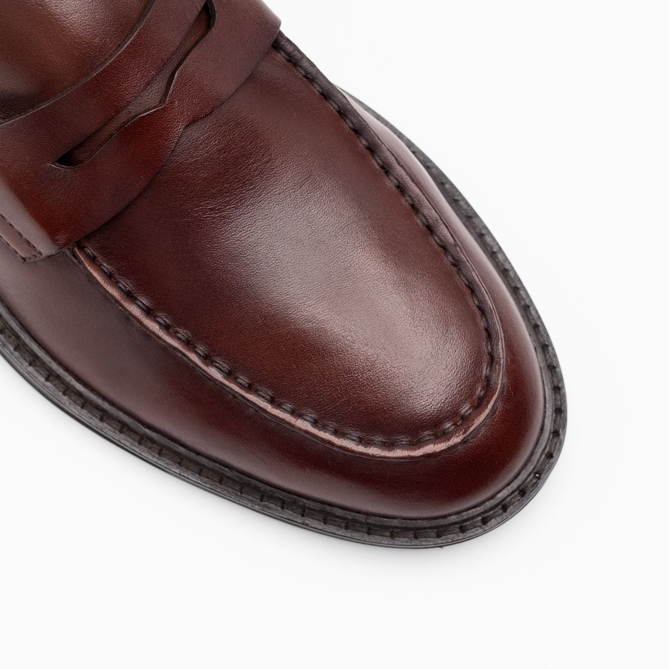 Walk London Mens Valentine Saddle Loafer in Brown Leather