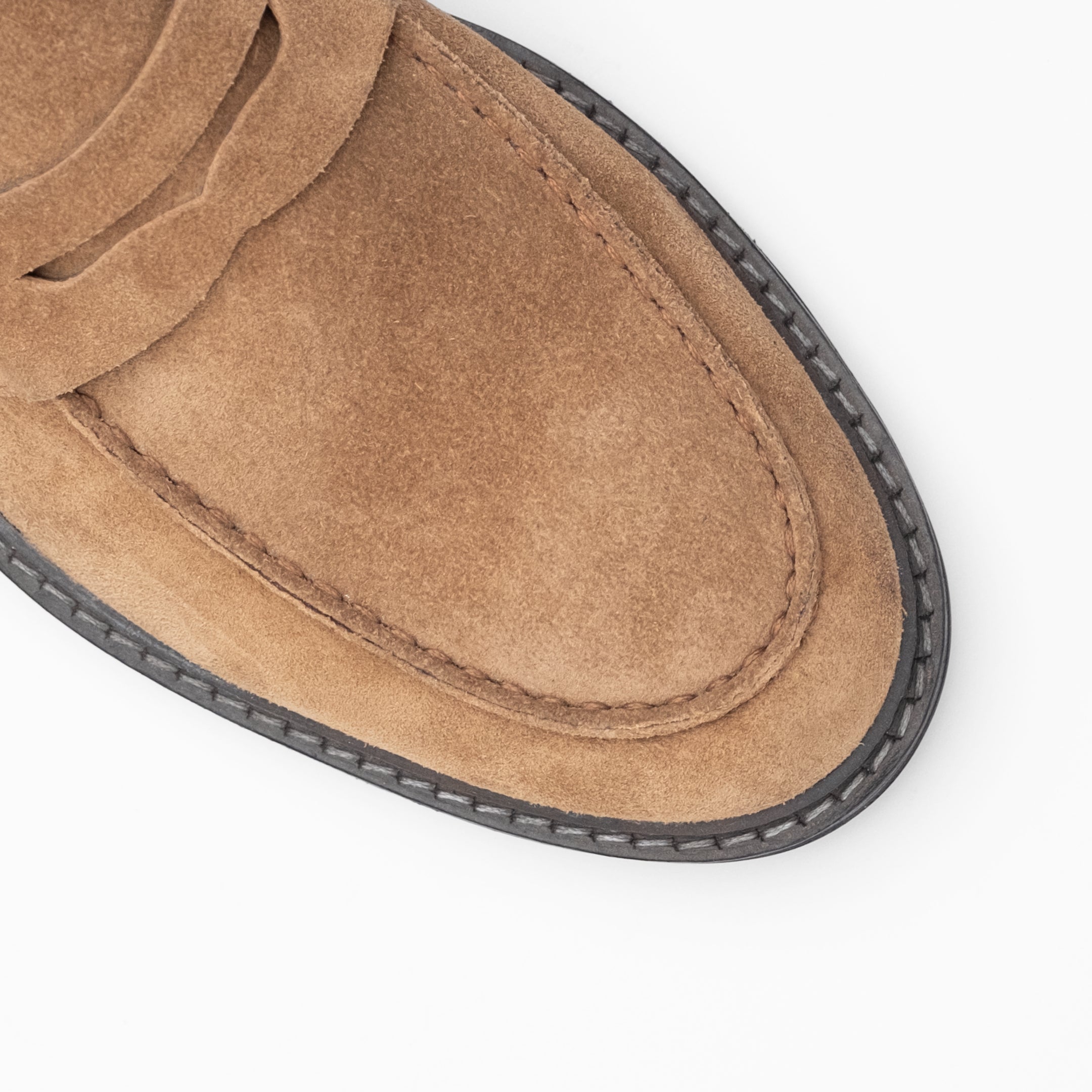 Walk London Mens - Valentine Saddle Loafer - Tan Suede