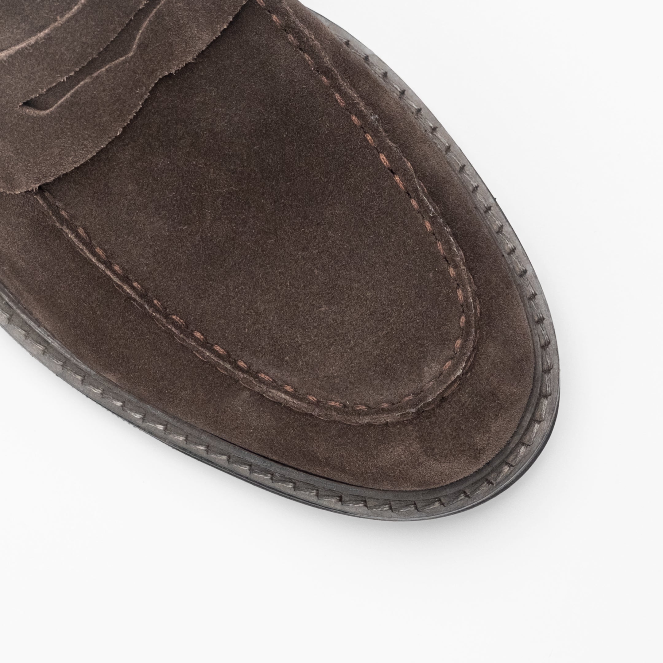 Walk London Mens - Valentine Saddle Loafer - Brown Suede