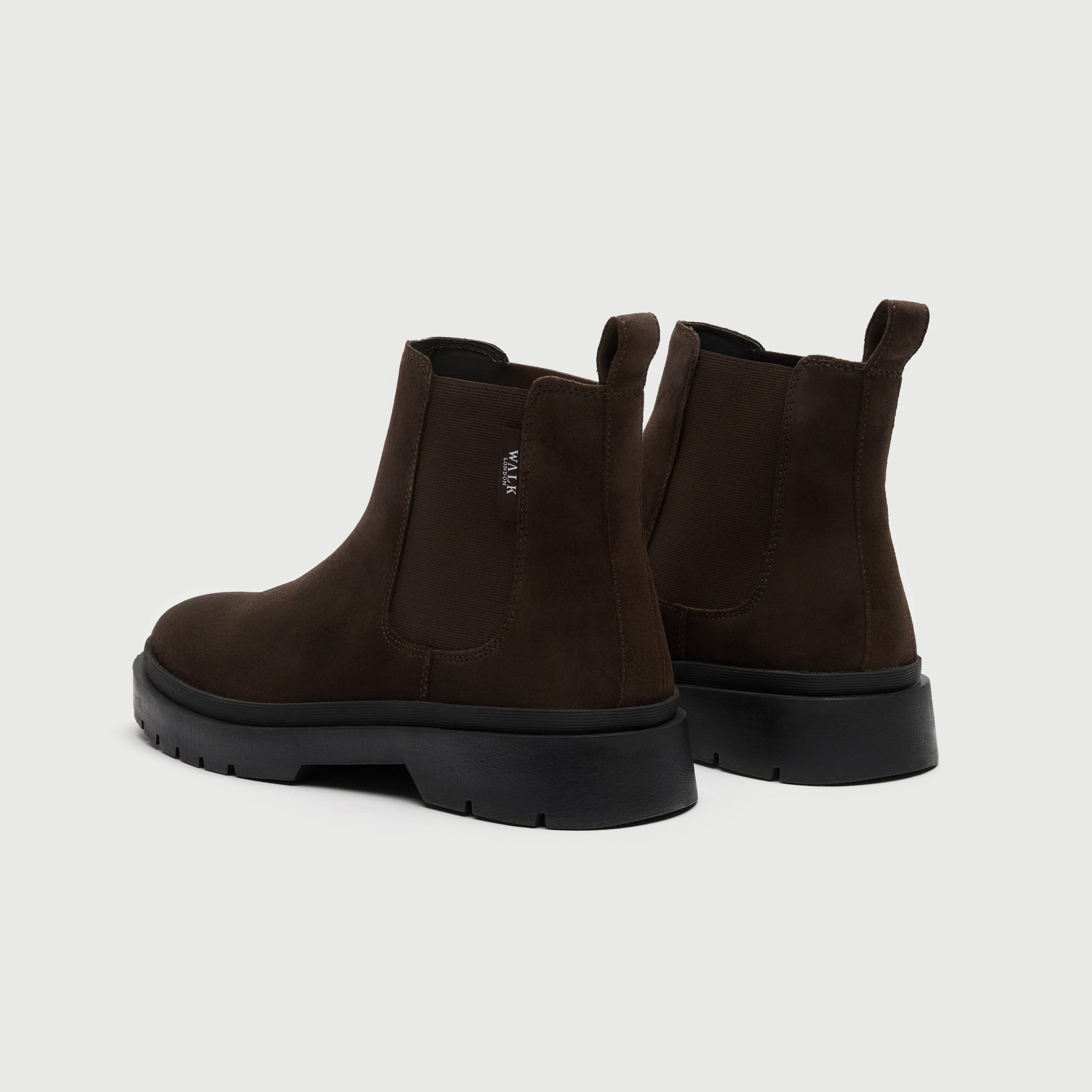 WALK London Men's Callum Chelsea Boot in Brown Suede
