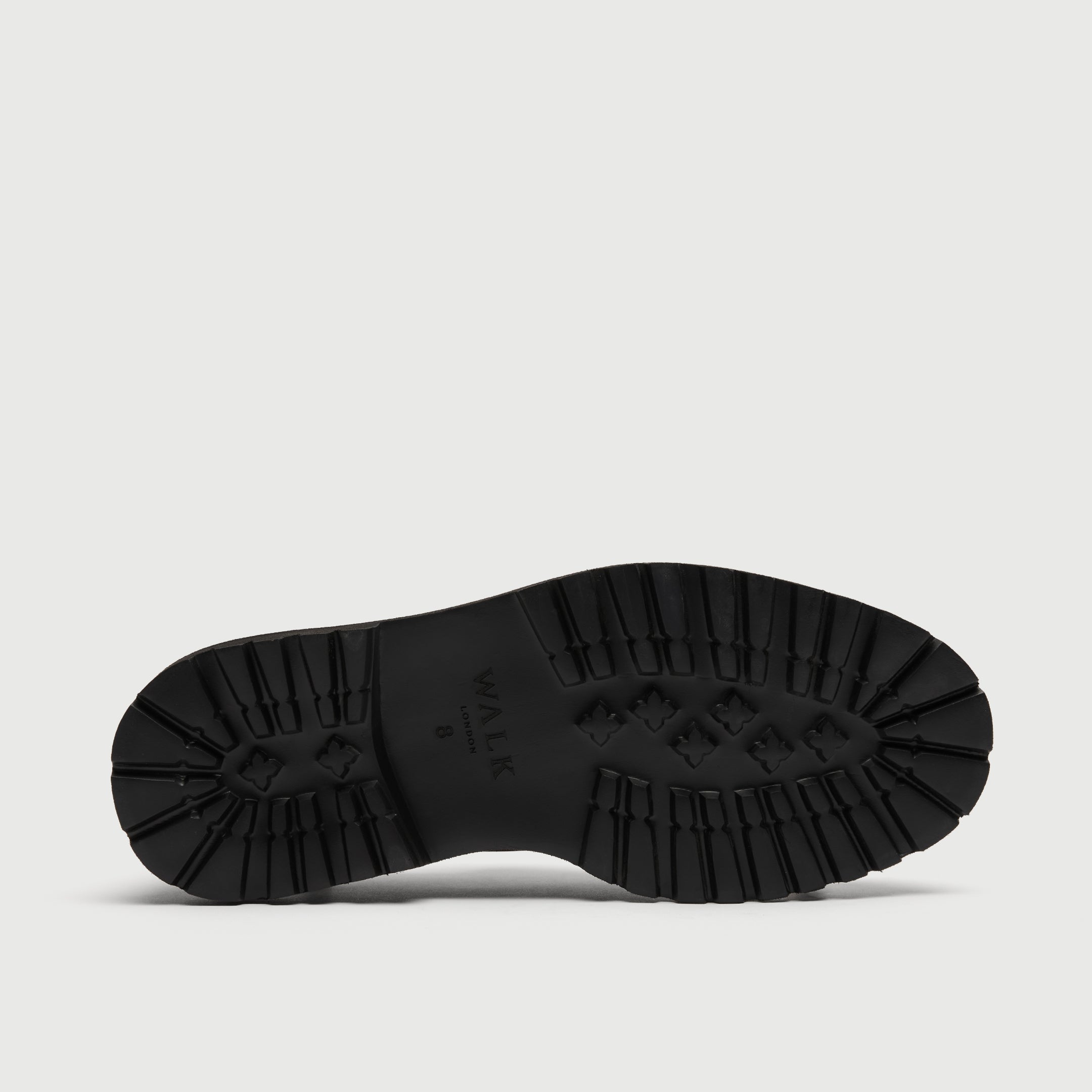 Walk London Hackney Boat Shoe black lug sole