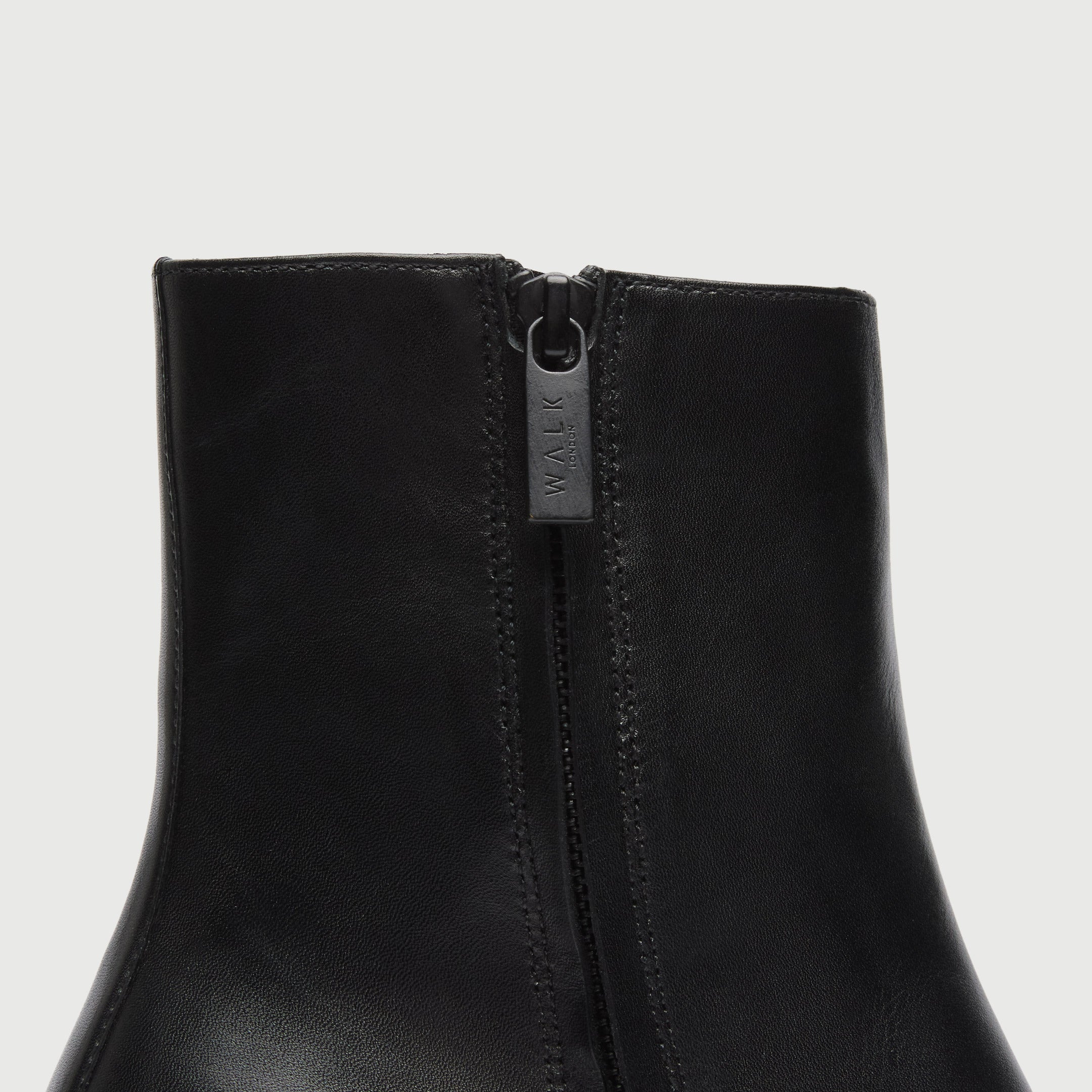 WALK London Mens Nola Inside Zip Boot in Black Leather