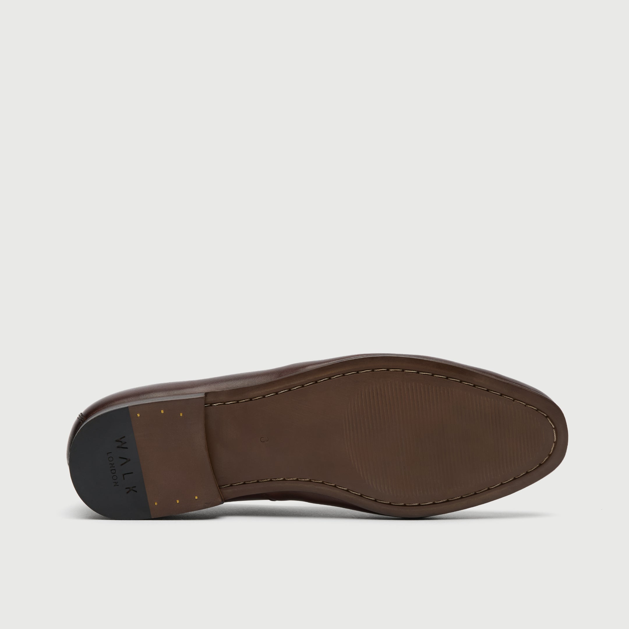 Walk London Mens Trent Tassel Loafer in Brown Leather