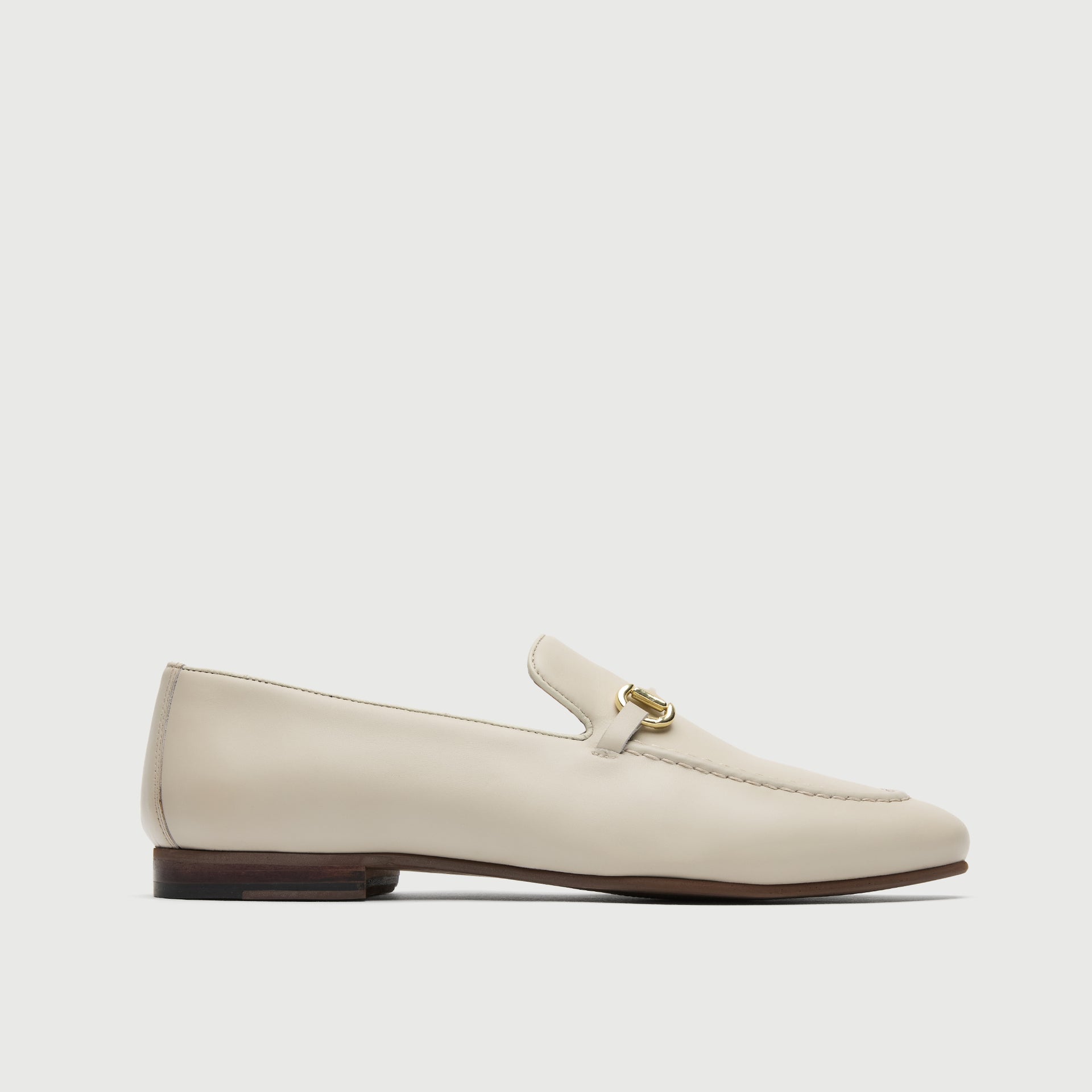 Walk London Trent Trim Loafer Off White Leather Official Site