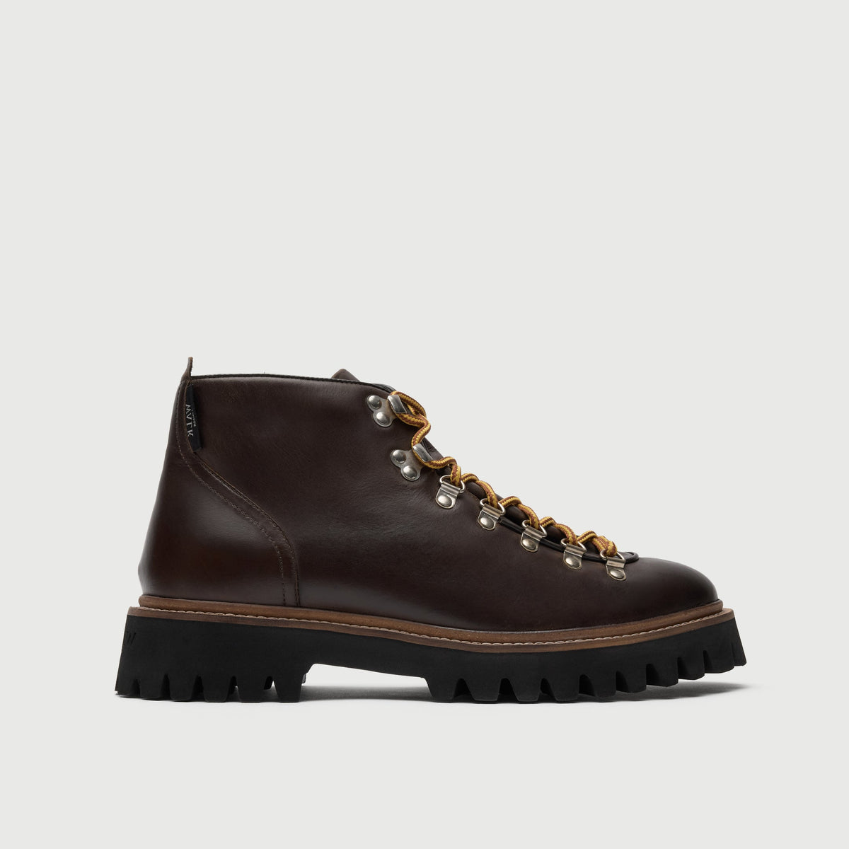 Walk London Blackheath Hiking Boots in brown leather side view