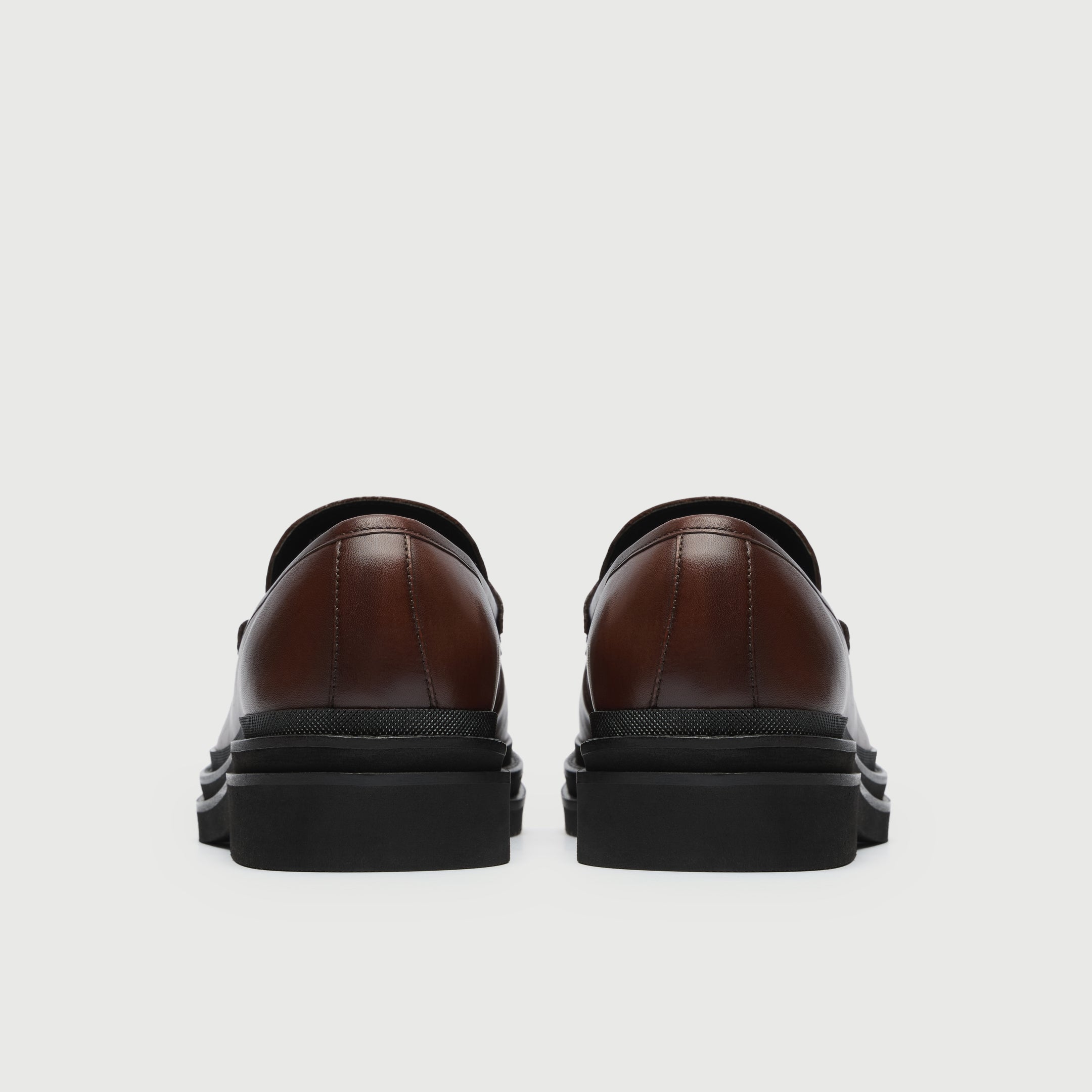 Walk London Mens Brooklyn Penny Loafer in Brown Leather