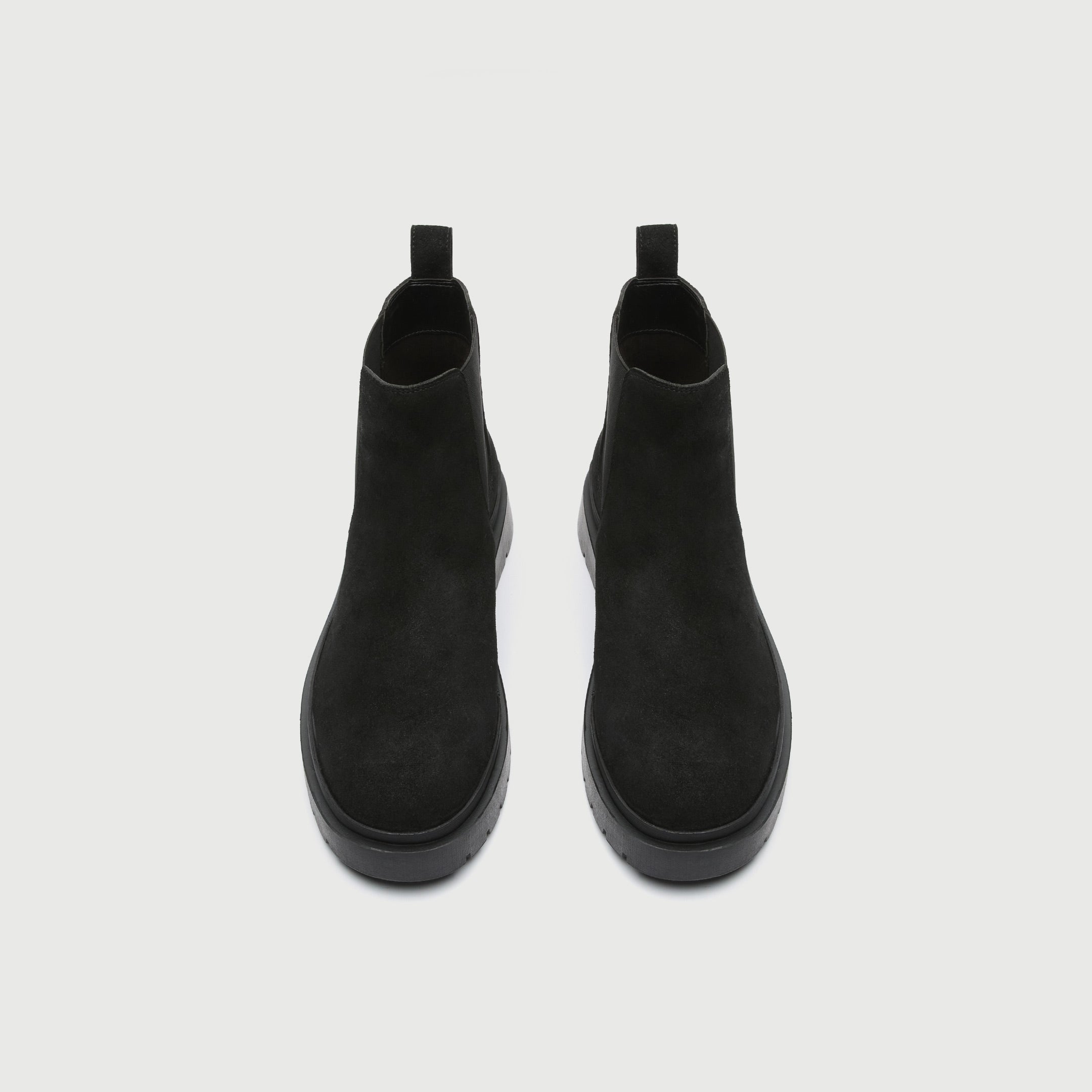 WALK London Men's Callum Chelsea Boot in Black Suede