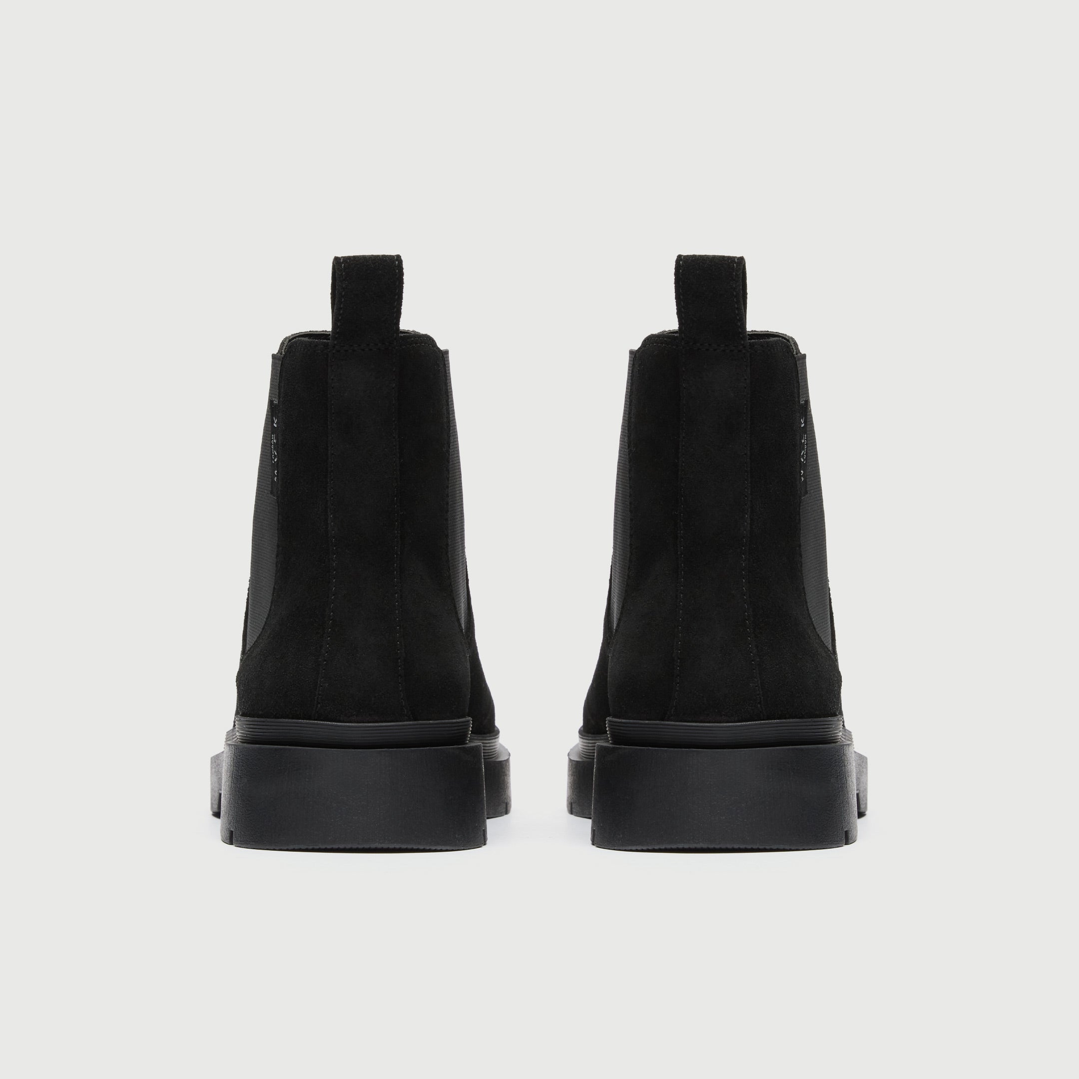 WALK London Men's Callum Chelsea Boot in Black Suede