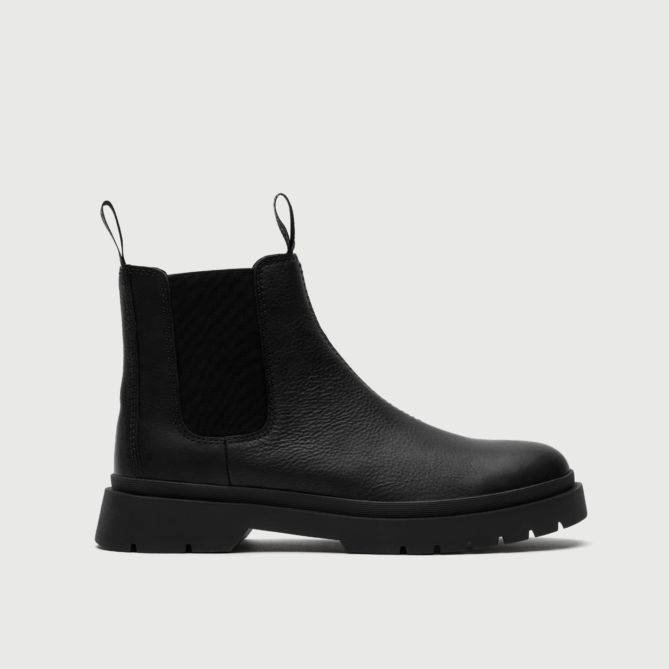 Walk London Callum Seam Chelsea Boot - Black Leather