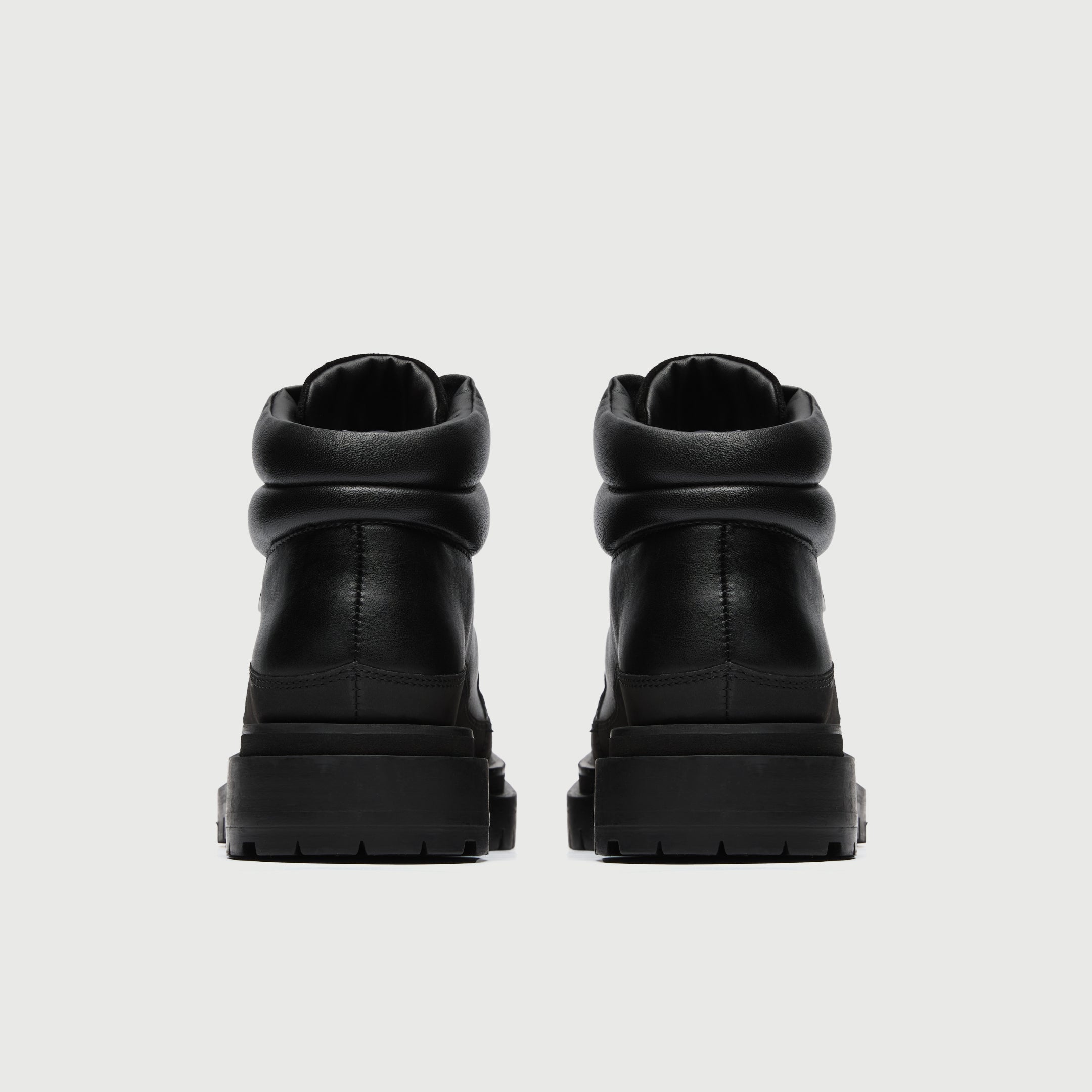 Walk London Women's Dana Hiking Boot in Black Leather