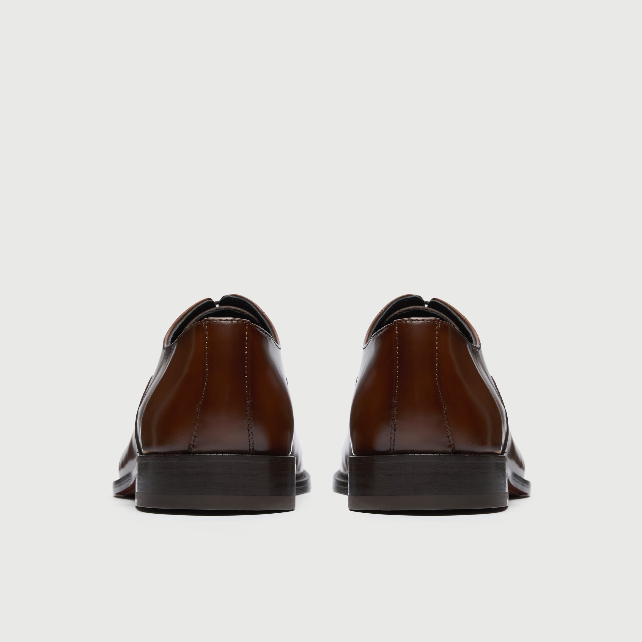 Walk London Mens Eton Oxford Toe-Cap in Smooth Tan Leather