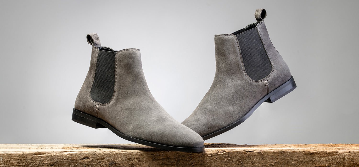 Walk London Florence Chelsea Boot in Grey Suede