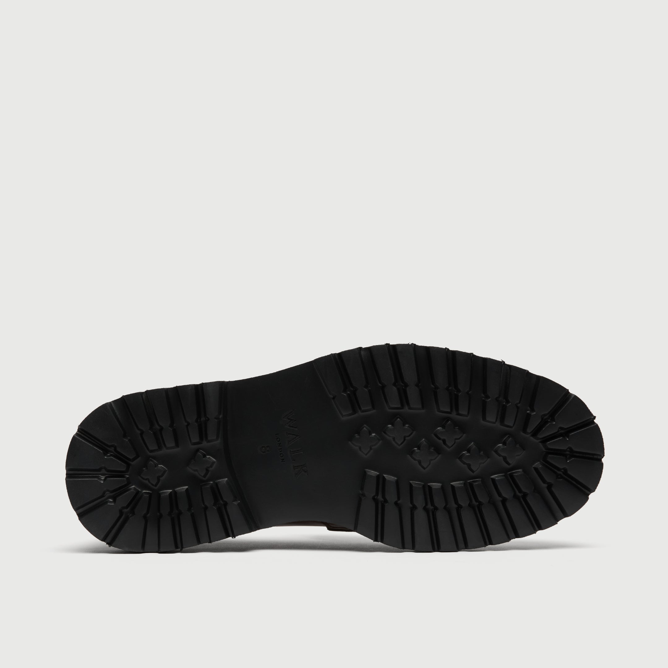 Walk London Hackney Saddle Loafer black lug sole